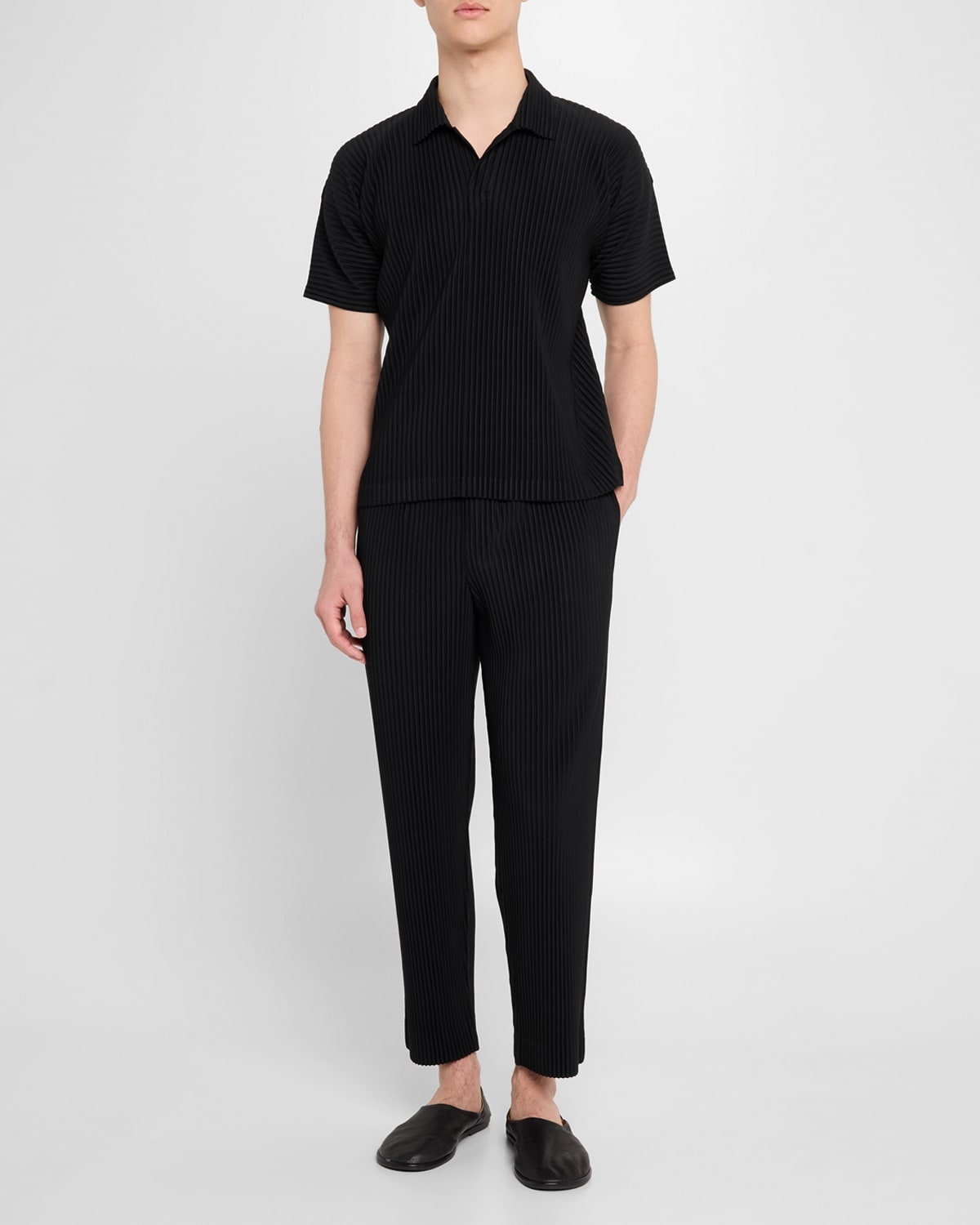 Men's Pleated Flat-Front Pants - 2