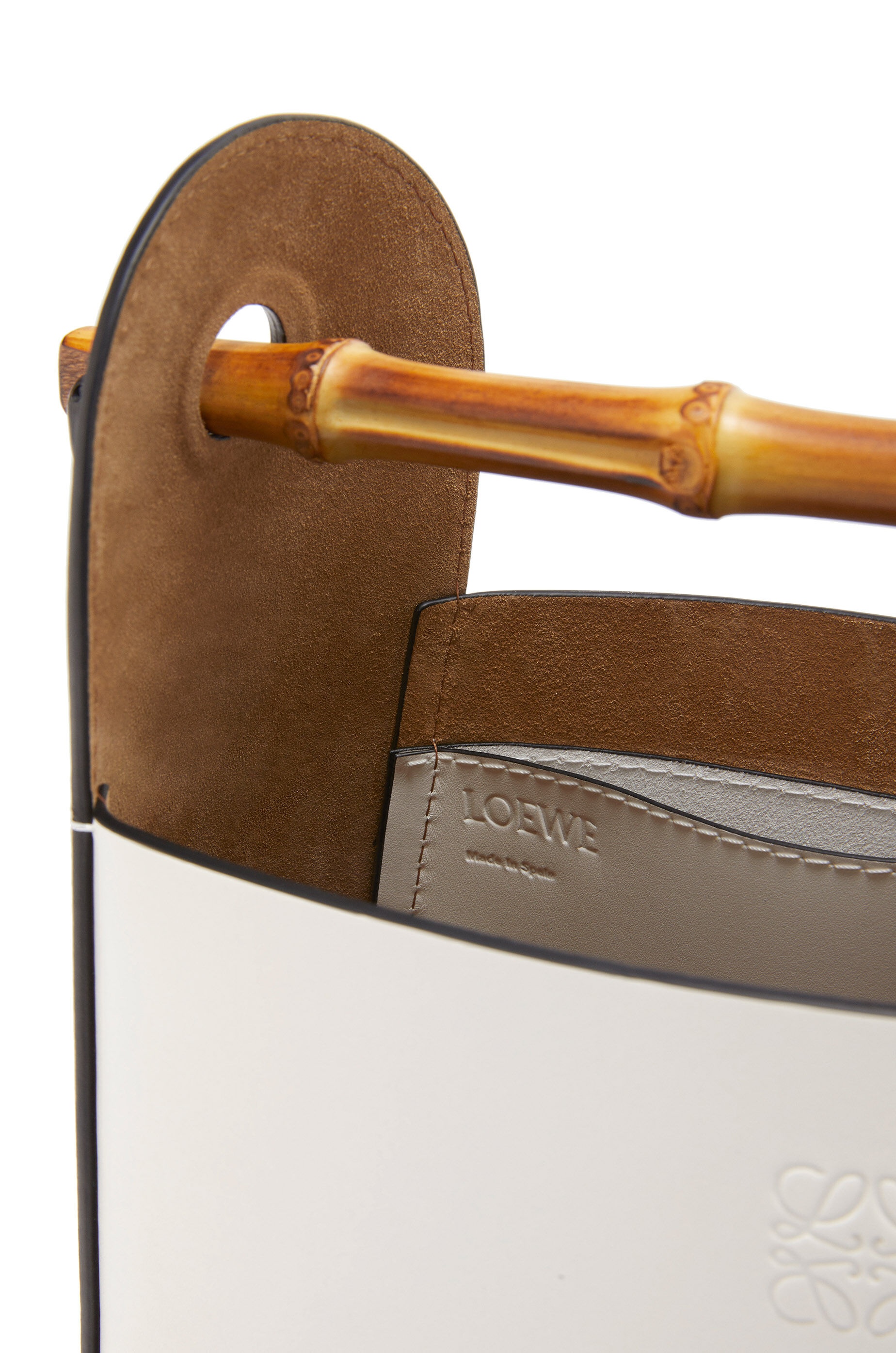 Bamboo bucket bag in calfskin - 5
