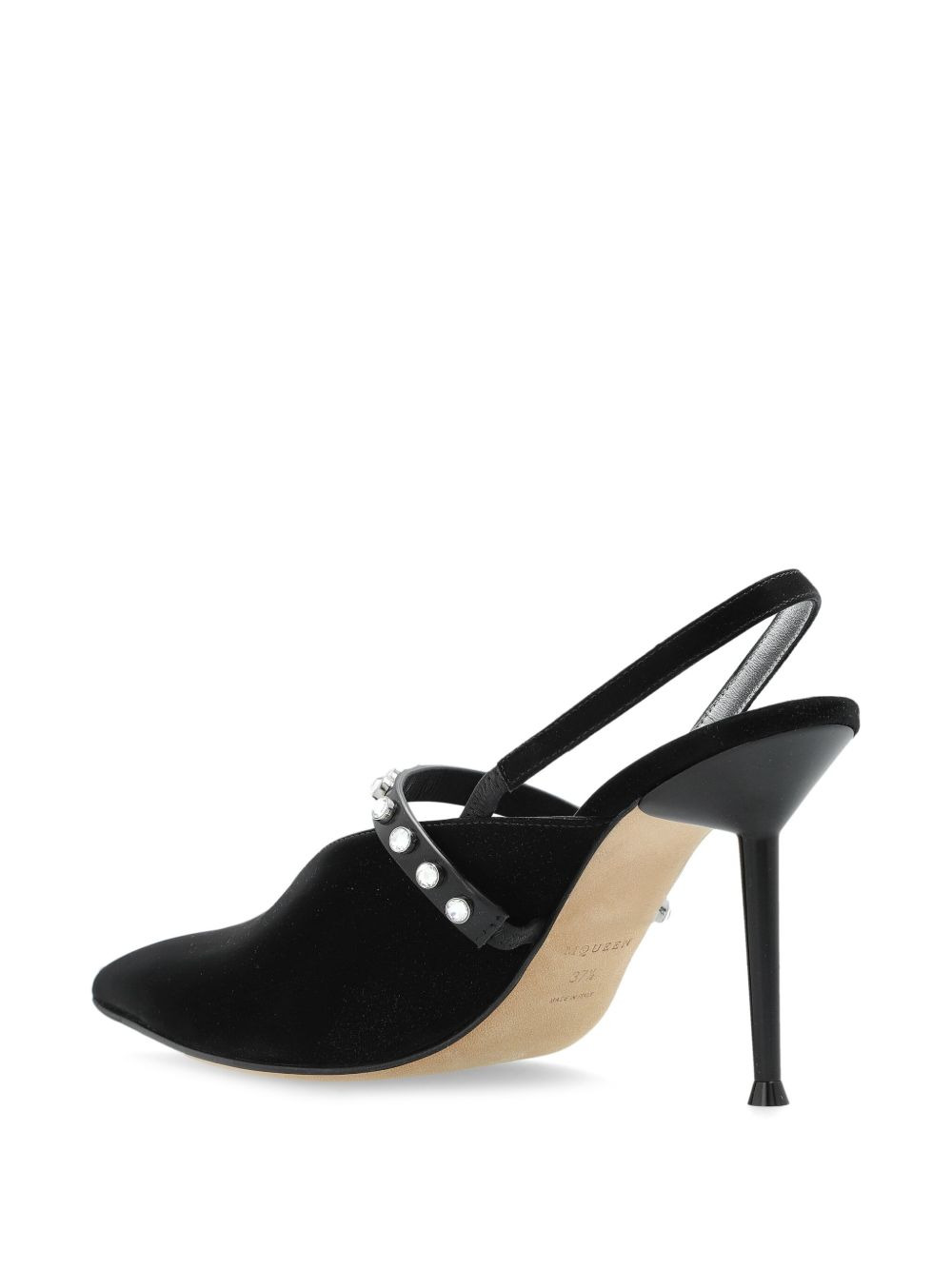 crystal-embellished slingback pumps - 4