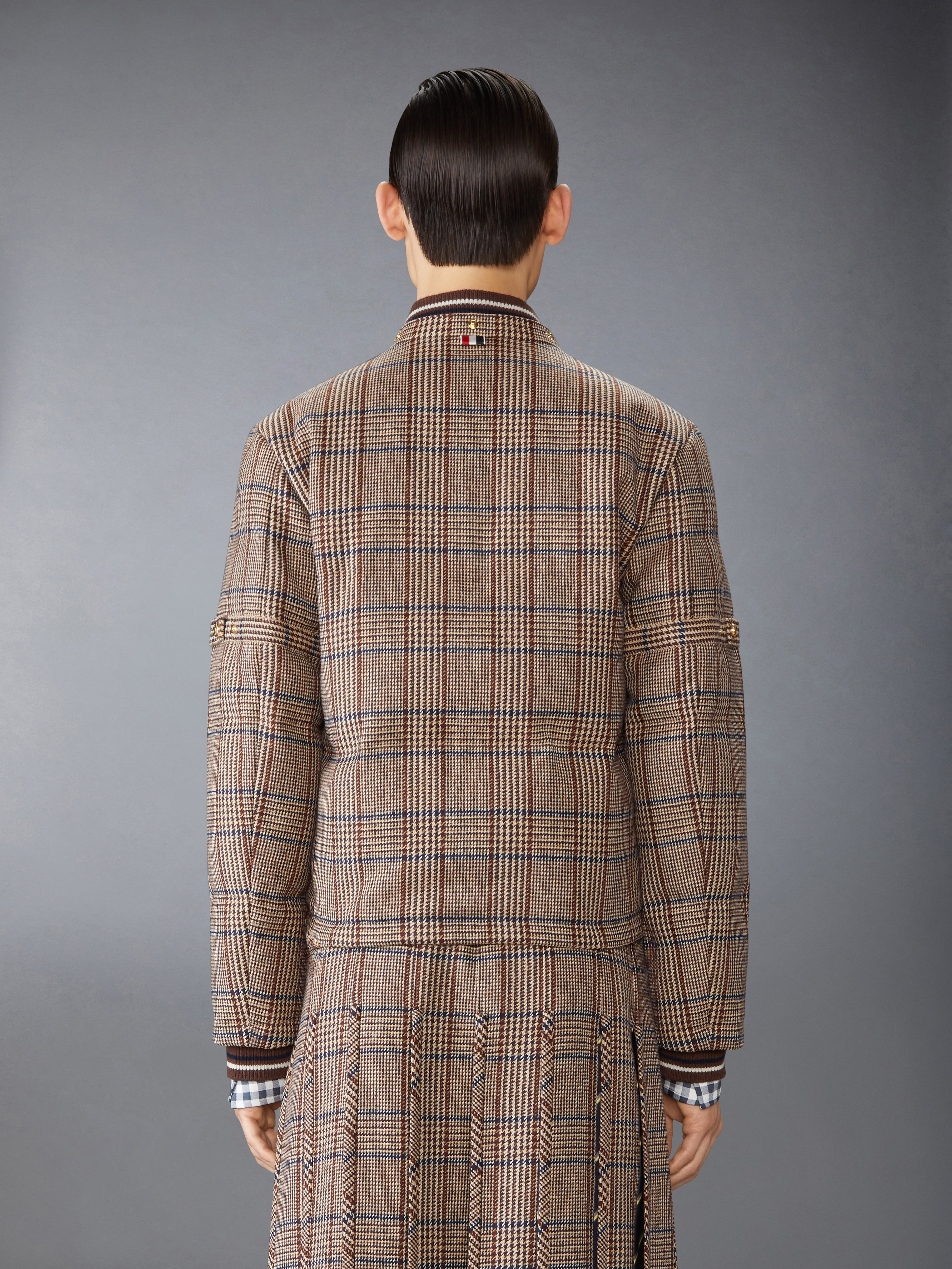 HUNTING TWEED 4-BAR DOWN FILL BOMBER JACKET - 5