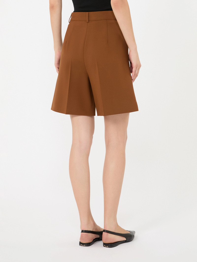 SAUNA Double woollen cloth Bermuda shorts - TOBACCO 4