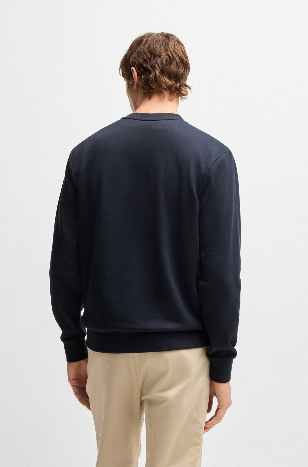 COTTON-TERRY SWEATSHIRT WITH FLOCK-PRINT LOGO - 5