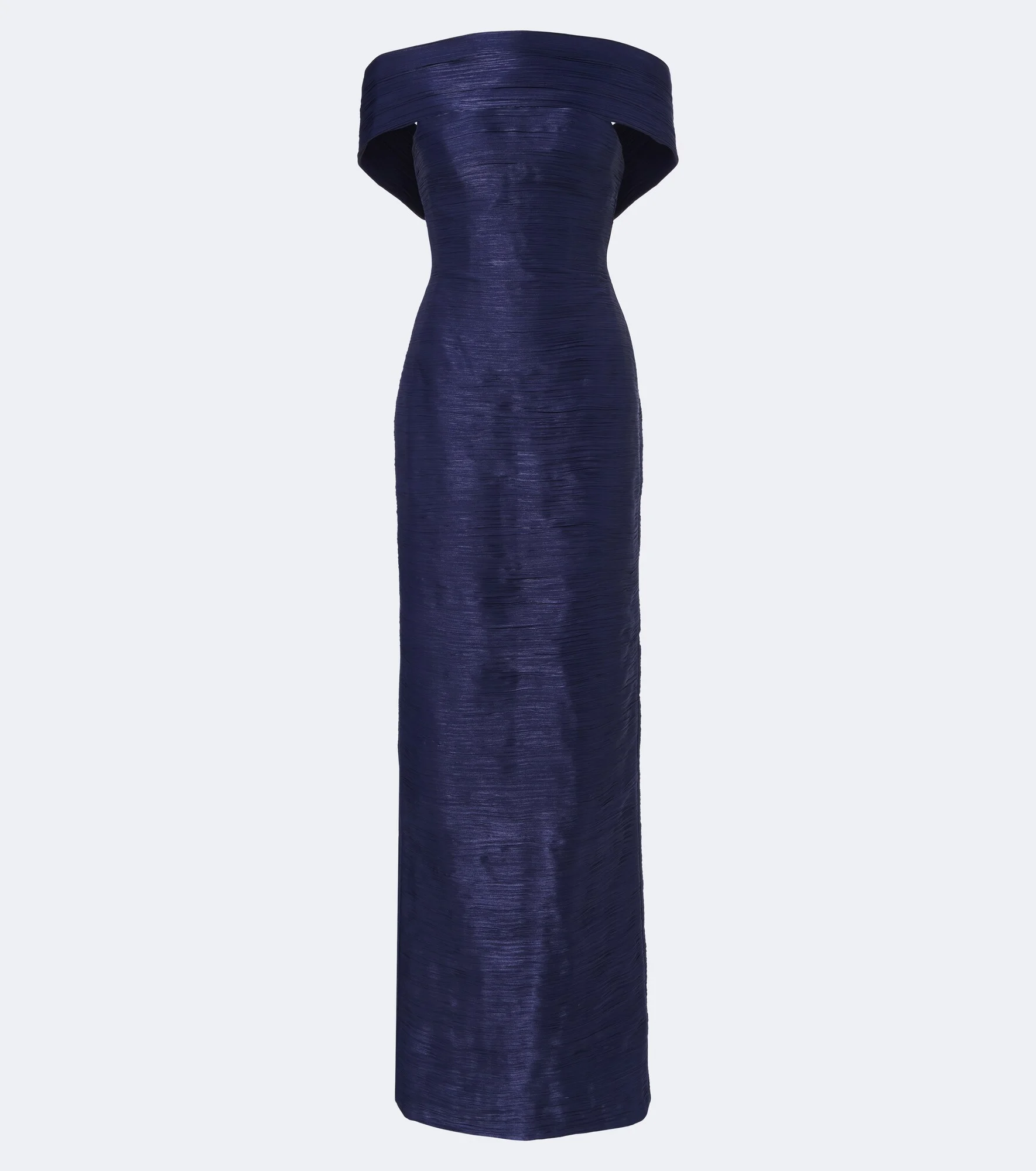 Pleated off-shoulder gown - 1