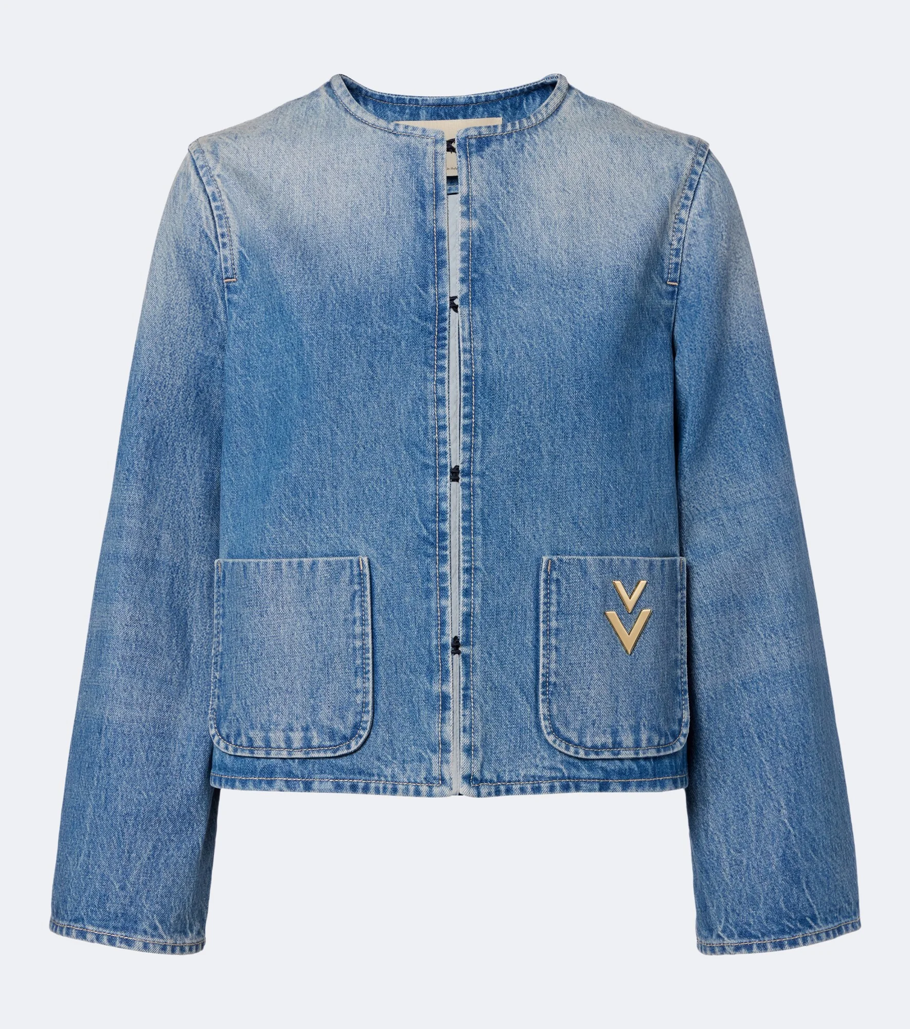 VGold faded denim jacket - 1