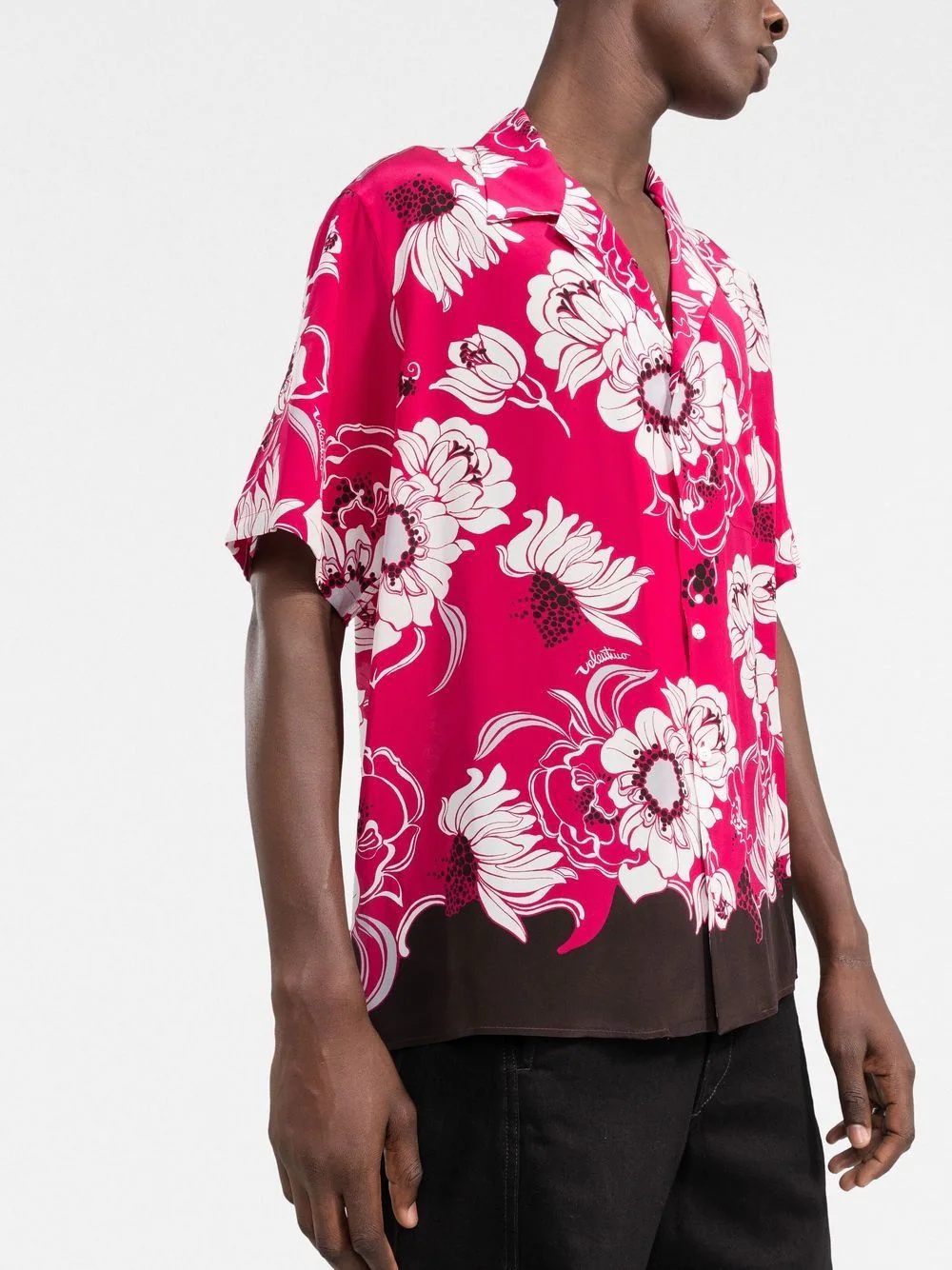 floral-print short-sleeved shirt - 3