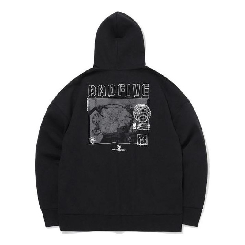 Li-Ning Li-Ning BadFive Hoops Graphic Hoodie 'Black' AWDQ763-2 outlook