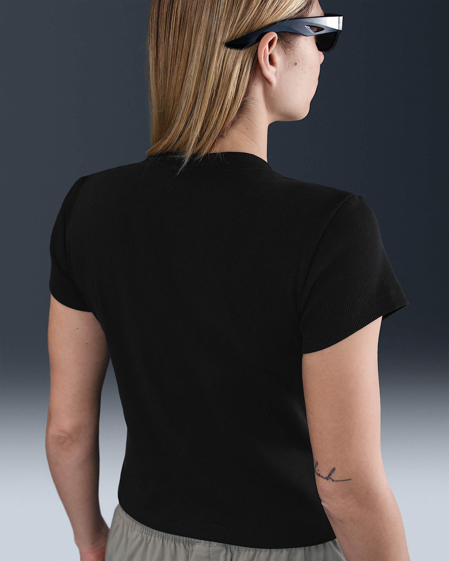 Nike Sportswear Women's Tight Ribbed Short-Sleeve T-Shirt - 2