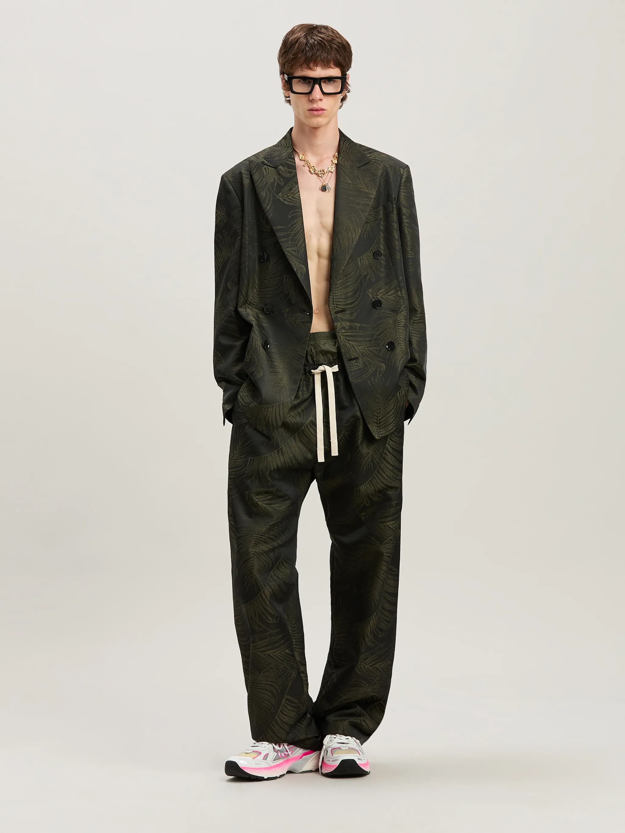 Palm jacquared blazer - 2