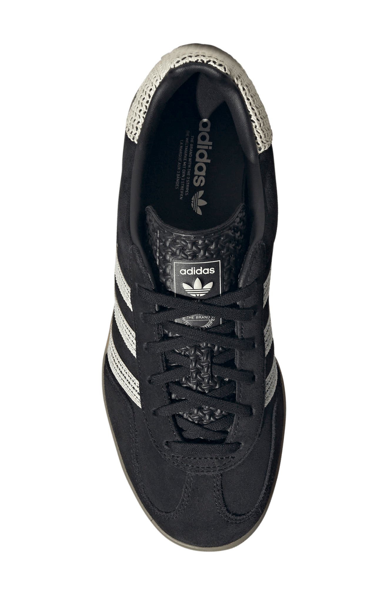 adidas Gazelle Indoor Sneaker in Black/Wonder White/Gum at Nordstrom - 4