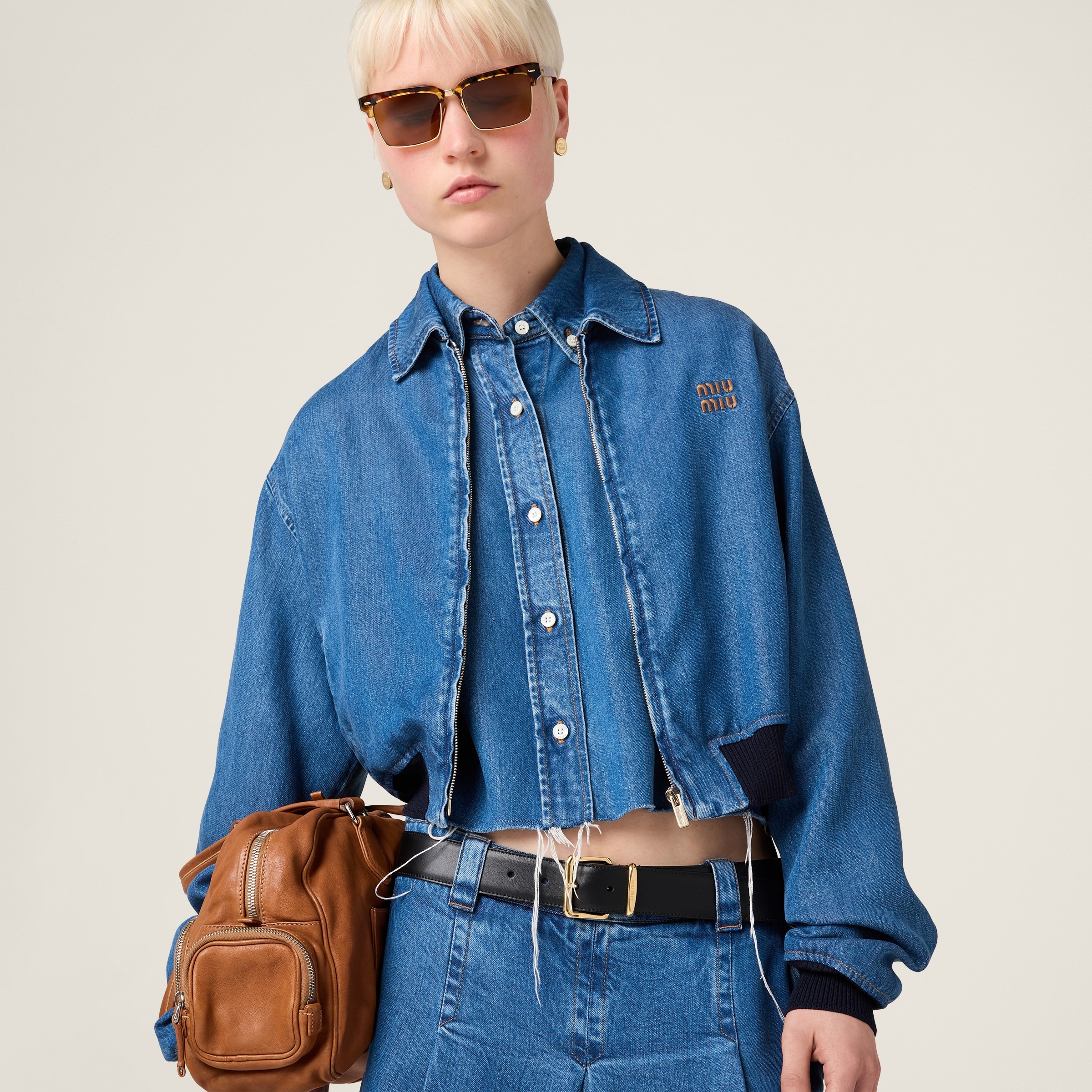 Denim blouson jacket - 5