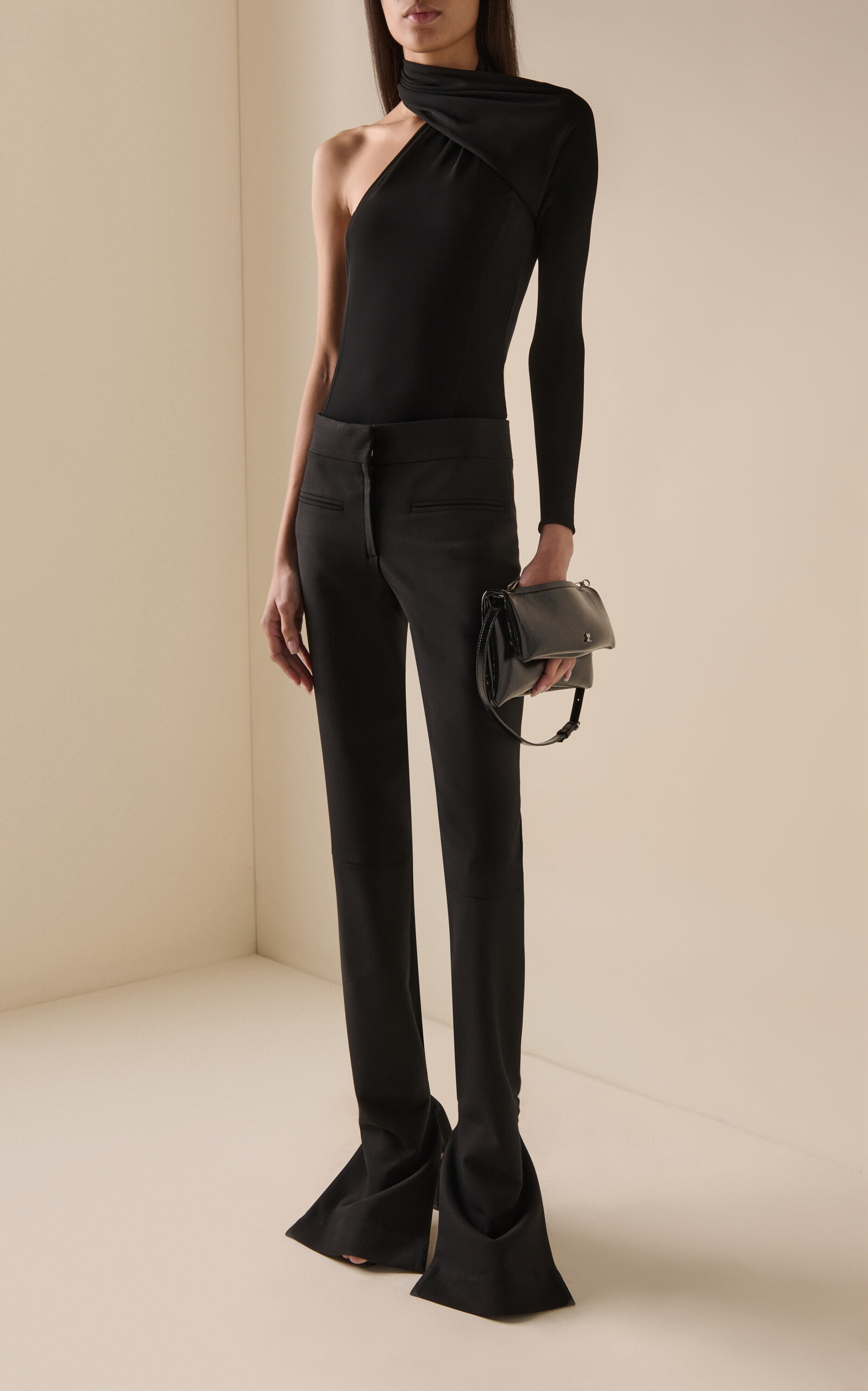 Double Hem Polywool Pants black - 2