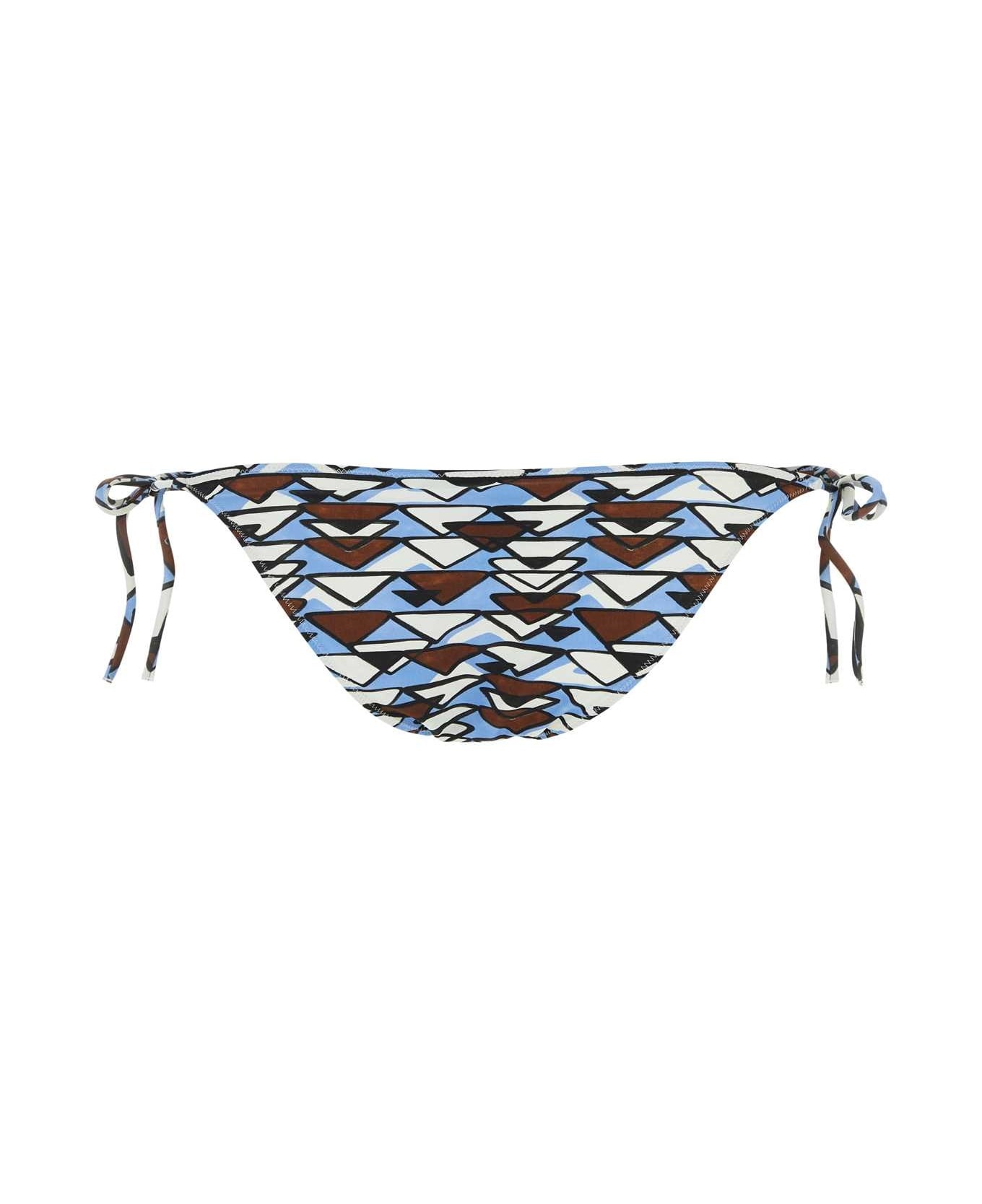 Printed Stretch Nylon Bikini Bottom - 2