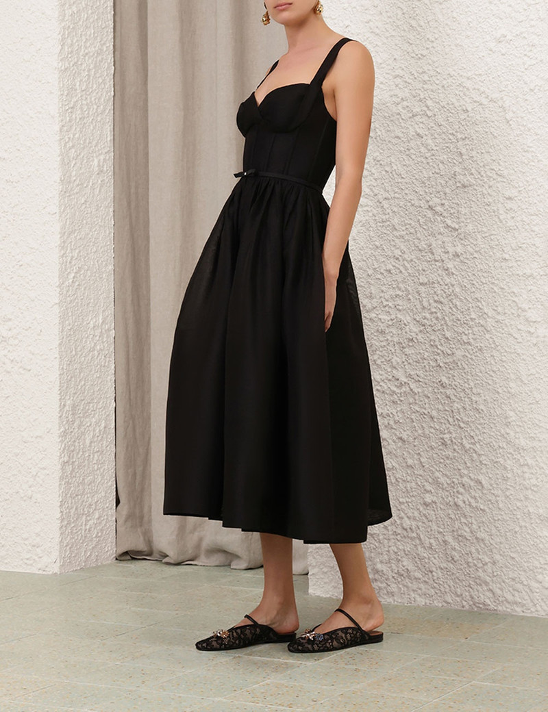 knee length dresses for ladies Pina Colada Picnic Midi Dress S