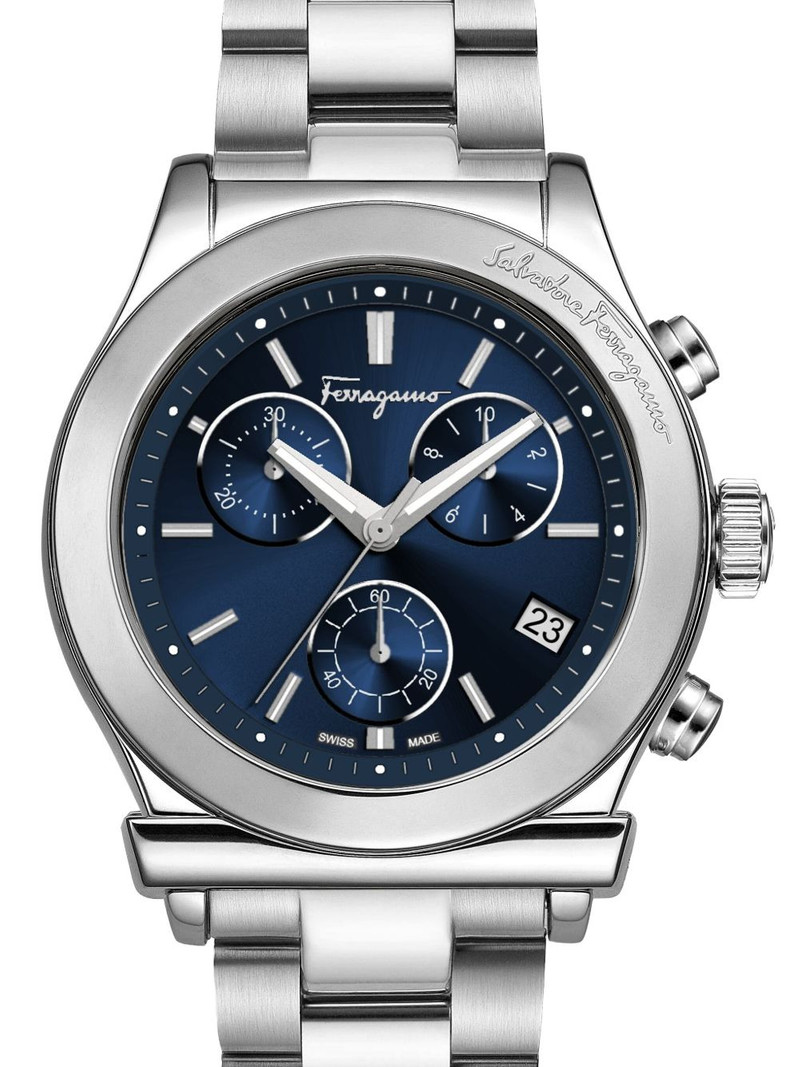 FERRAGAMO Chronograph stainless steel 42mm outlook