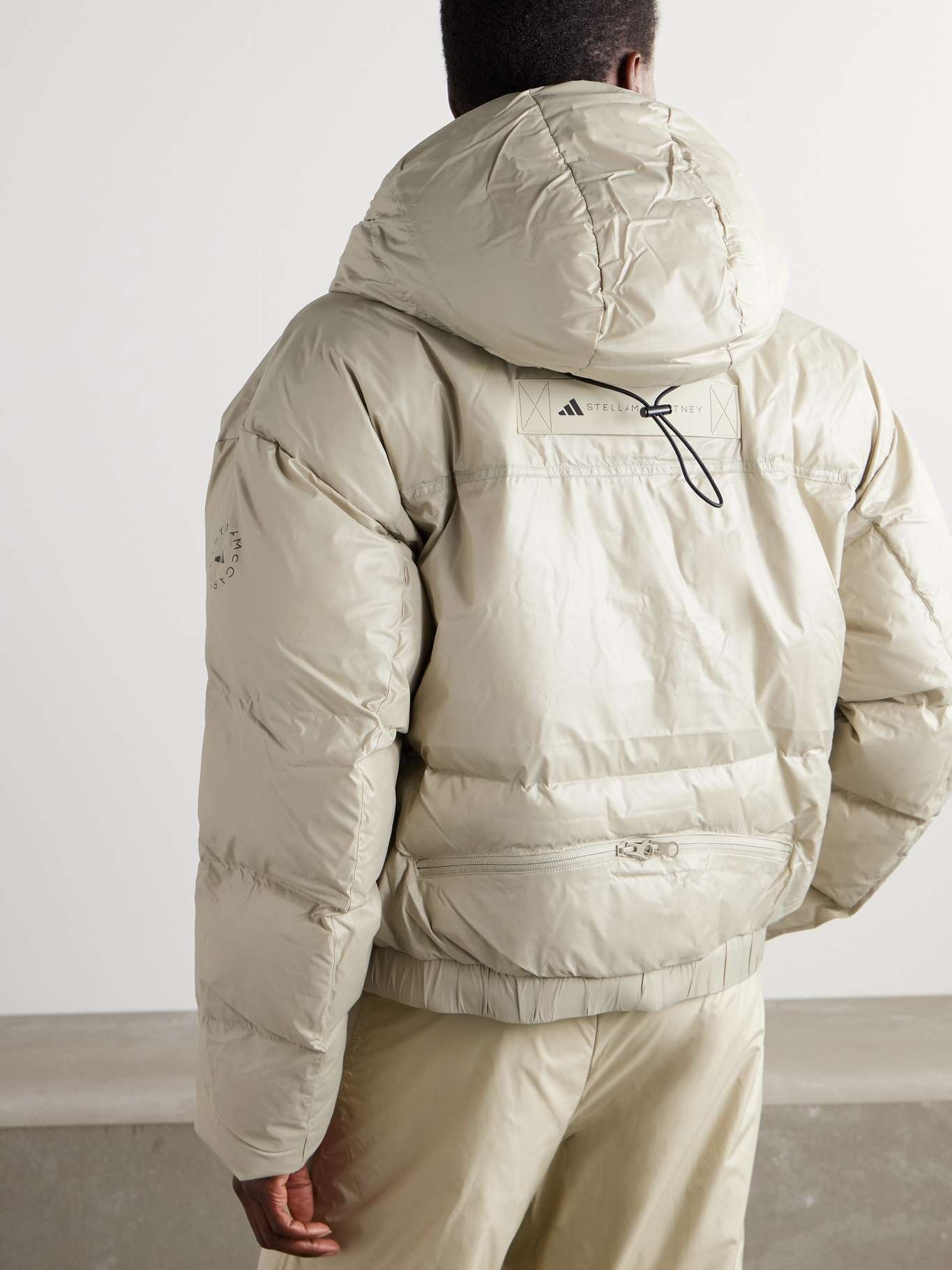 TrueNature hooded quilted padded recycled-shell jacket Beige - 4