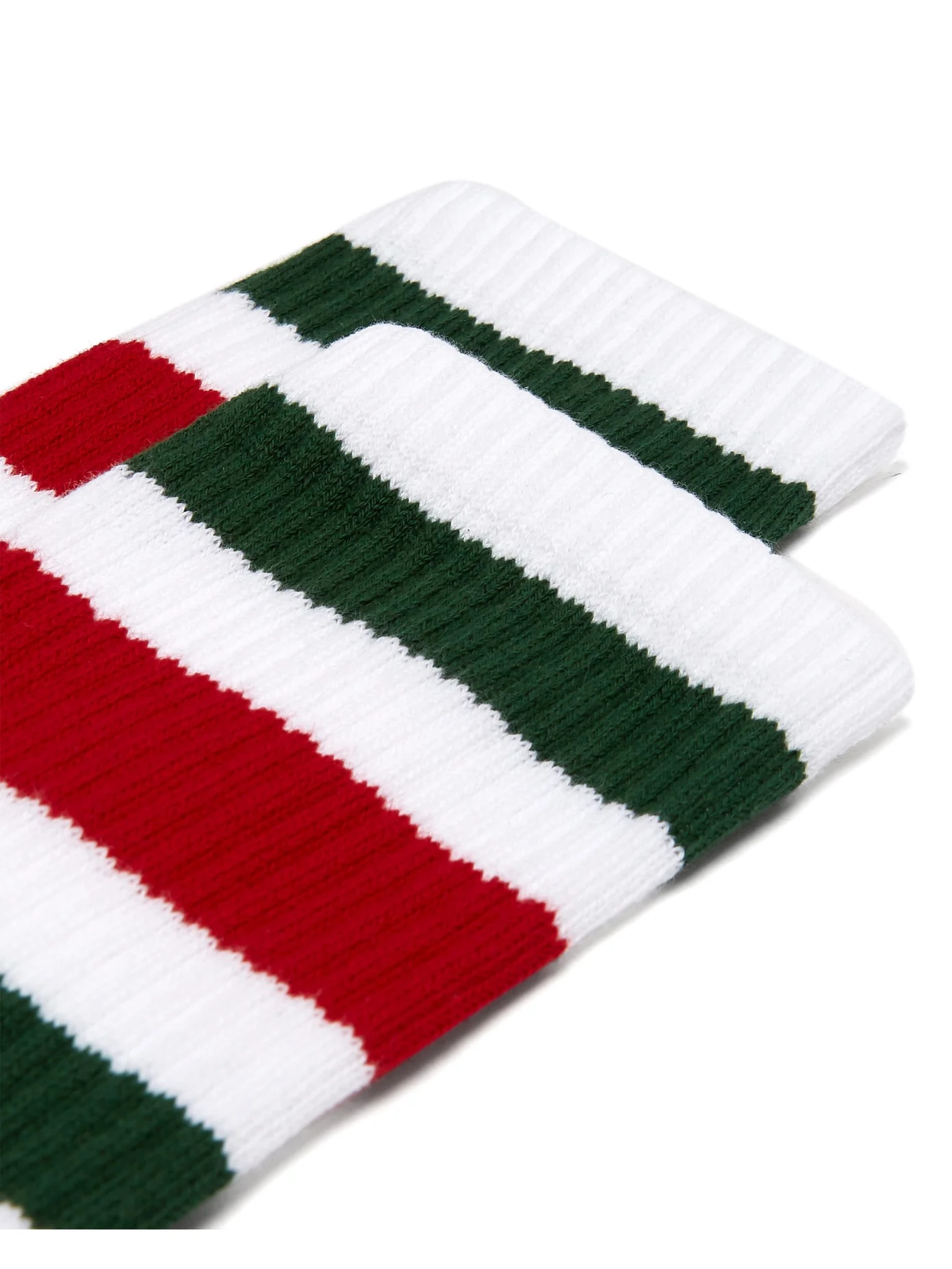 Web-striped cotton-blend socks - 4