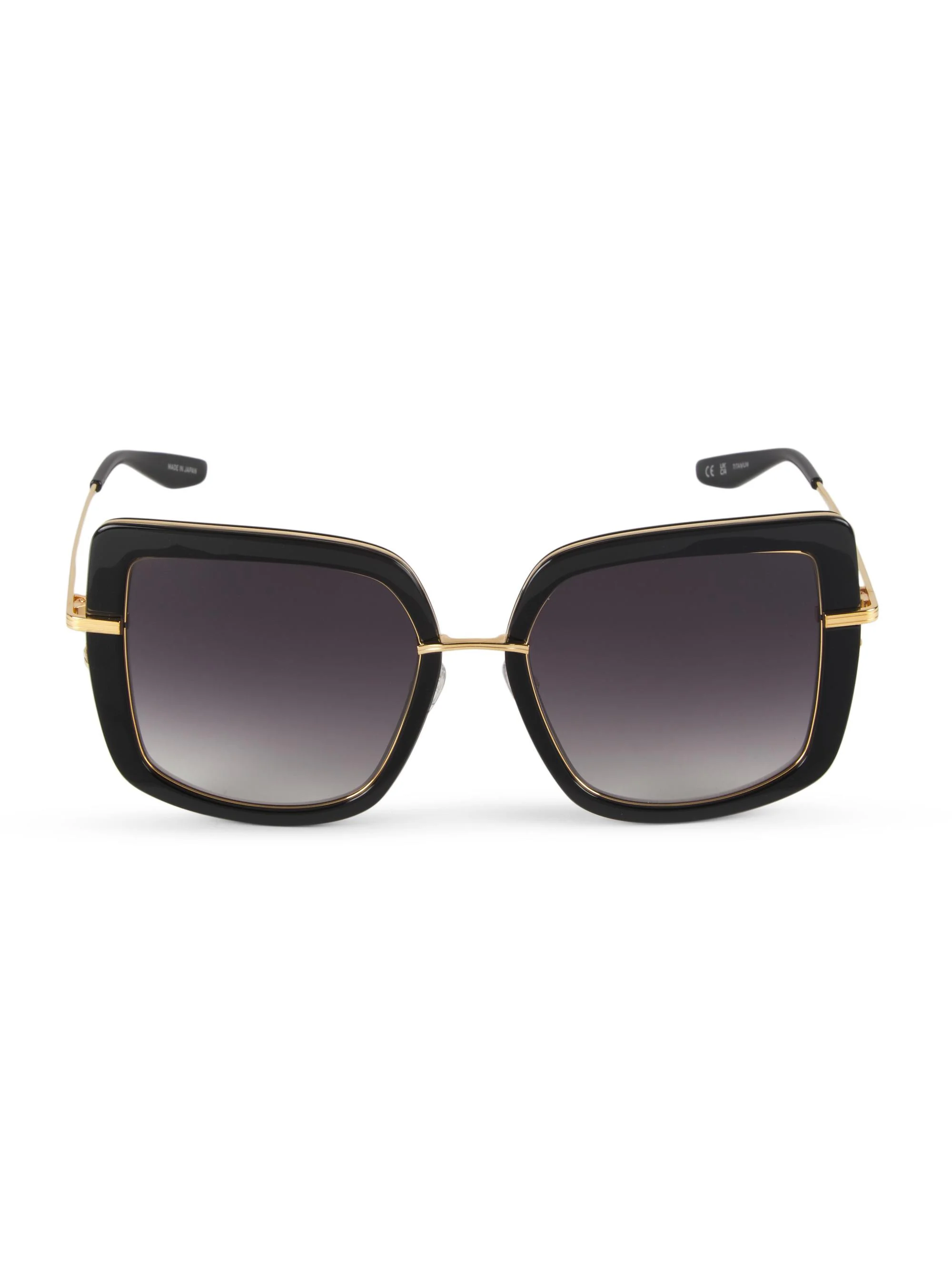 Women's 56MM Margret Square Sunglasses - Gold Black - 1