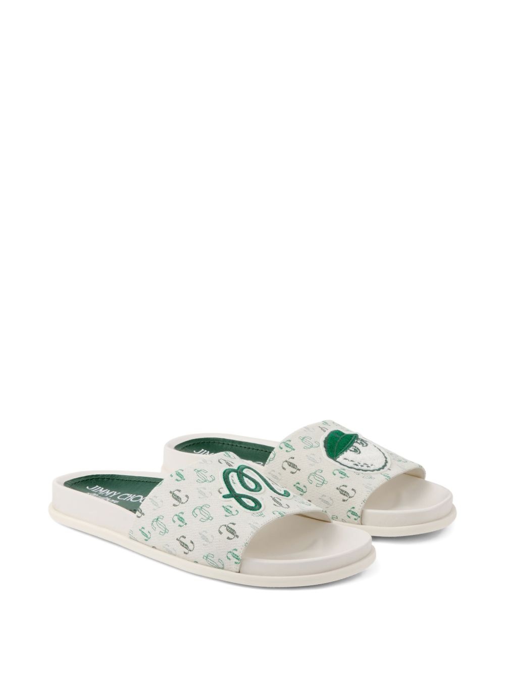 monogram-printed slip-on sandals - 5