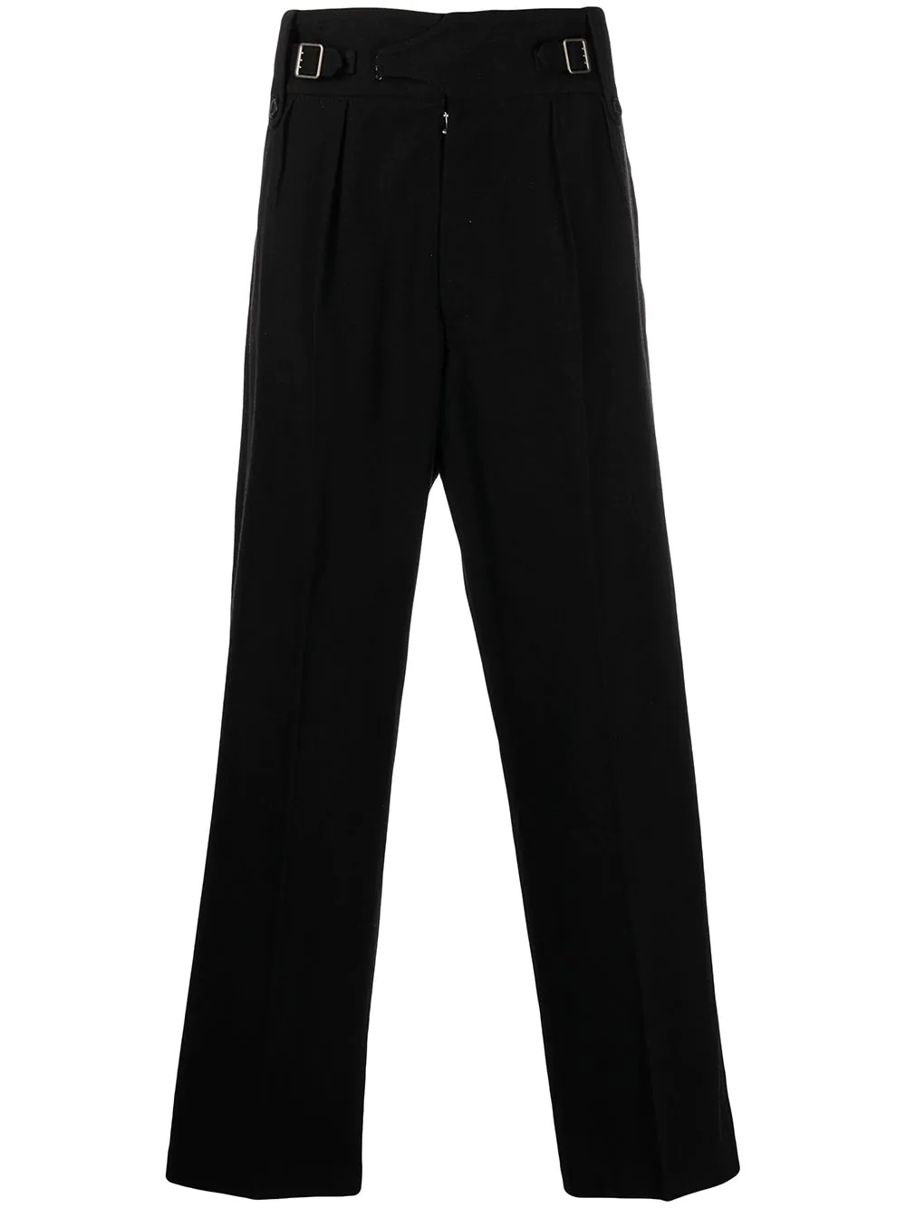 high-waisted straight-leg trousers - 1