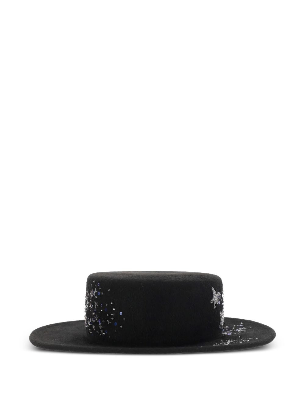 wide-brim sequin-embellished hat - 2