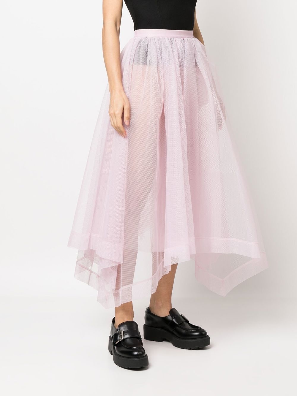 asymmetric-design tiered-skirt - 3