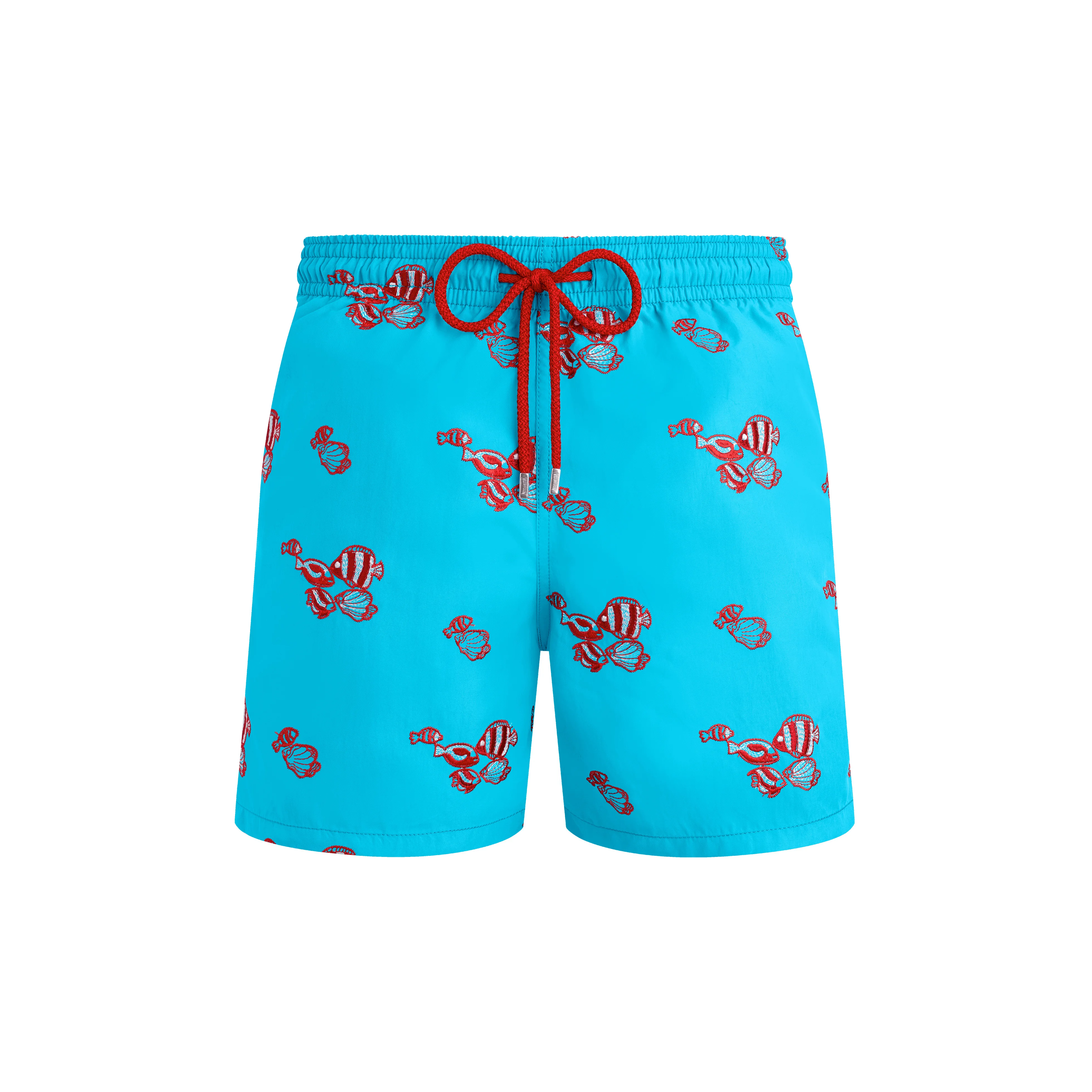 Men Swim Trunks Embroidered Fishy Vibes - Limited Edition - 1