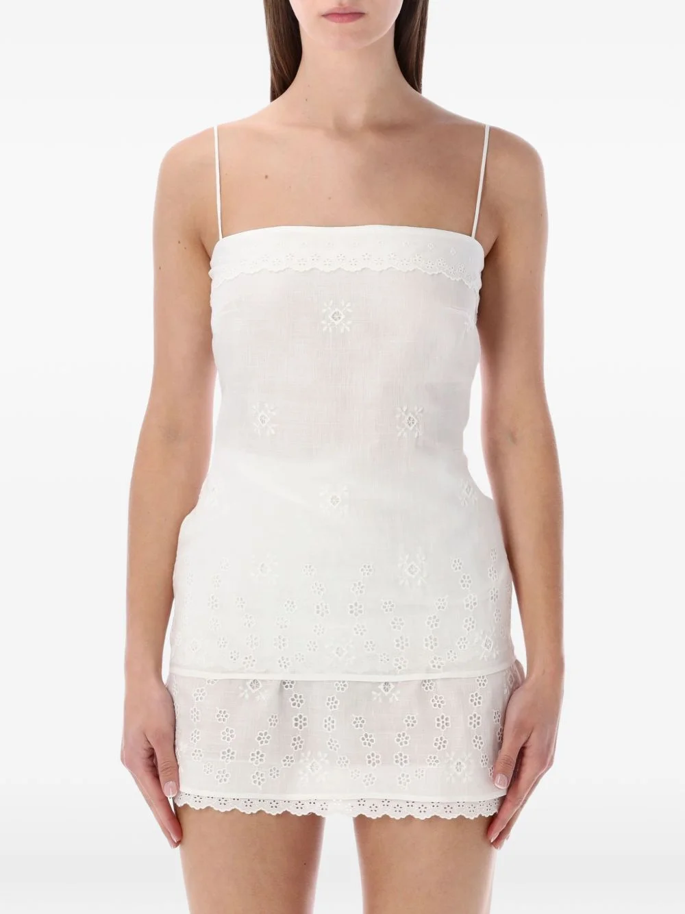 lace-embroidered top - 1