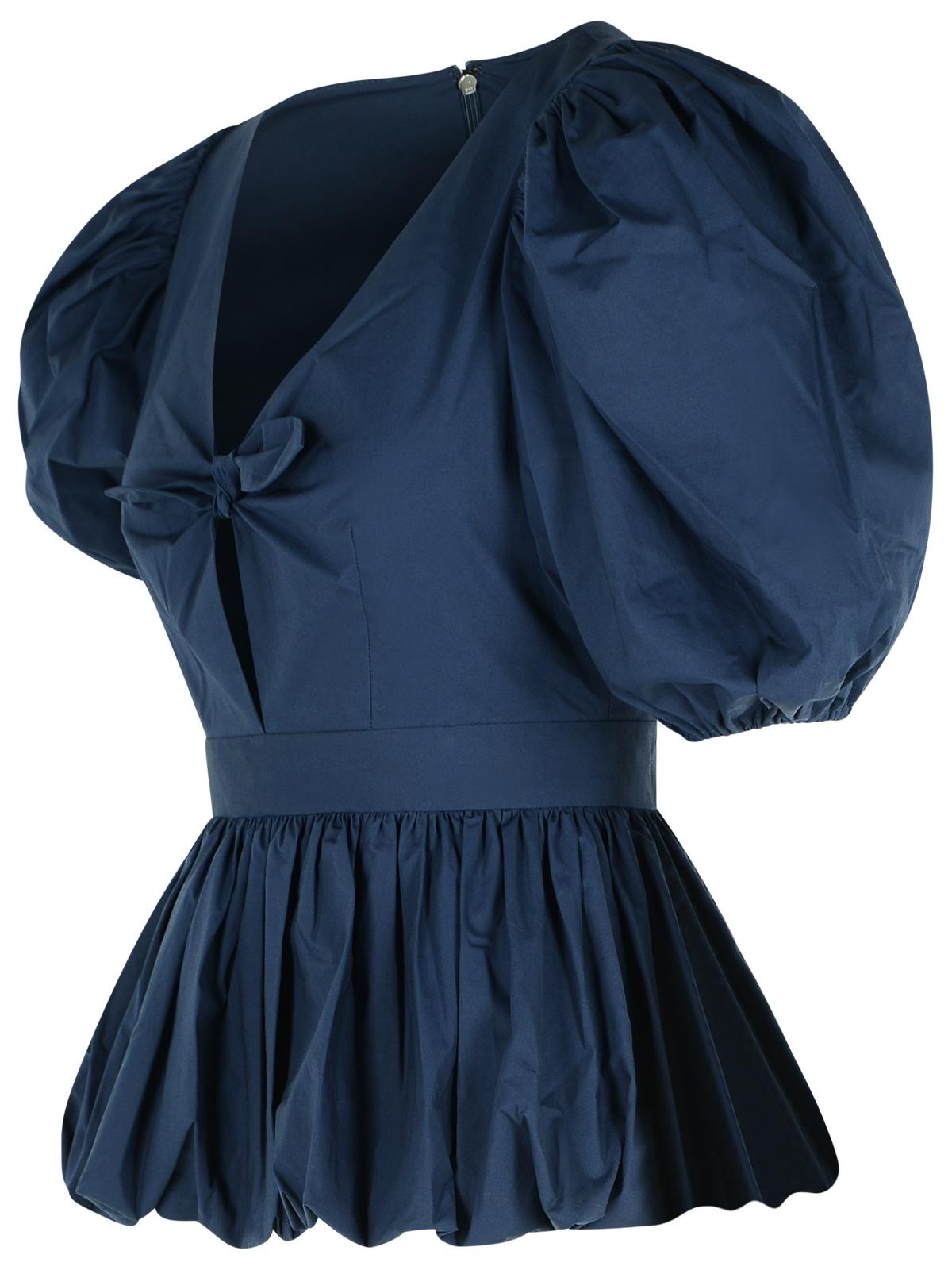 Rotate Dark Blue Cotton Blouse Women - 2