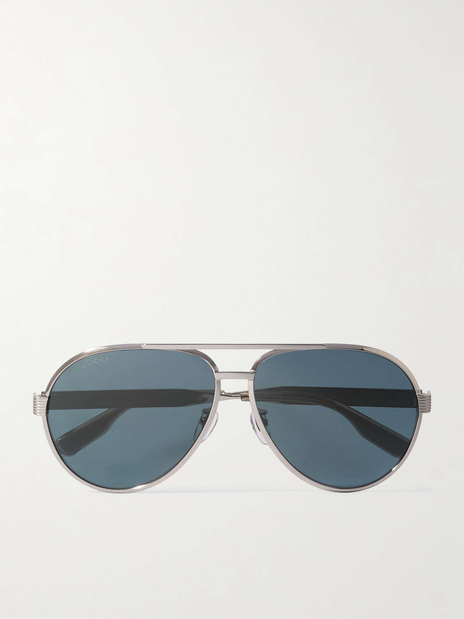 Aviator-Style Silver-Tone Sunglasses - 1