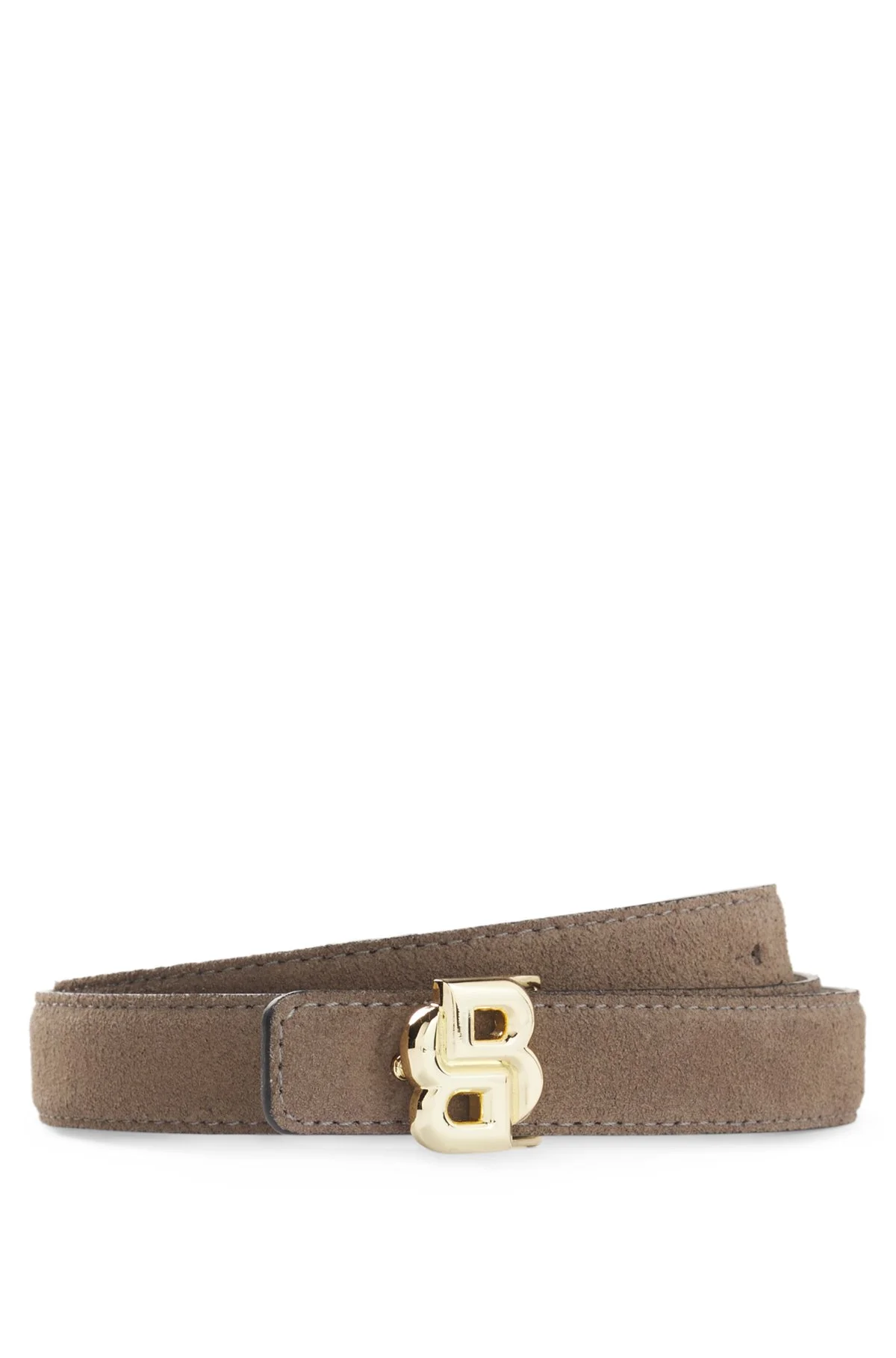 REVERSIBLE ITALIAN LEATHER BELT WITH LIGHT GOLD HARDWARE - 1