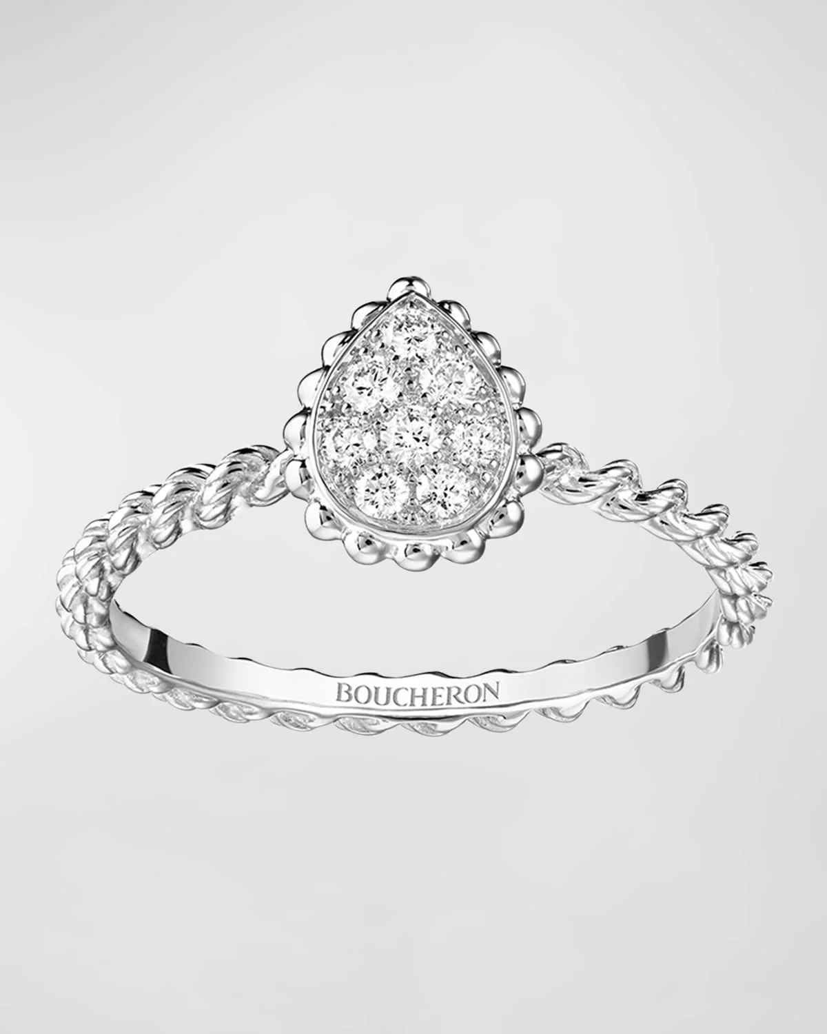Serpent Bohème 18K White Gold Pave Diamond Ring - 1