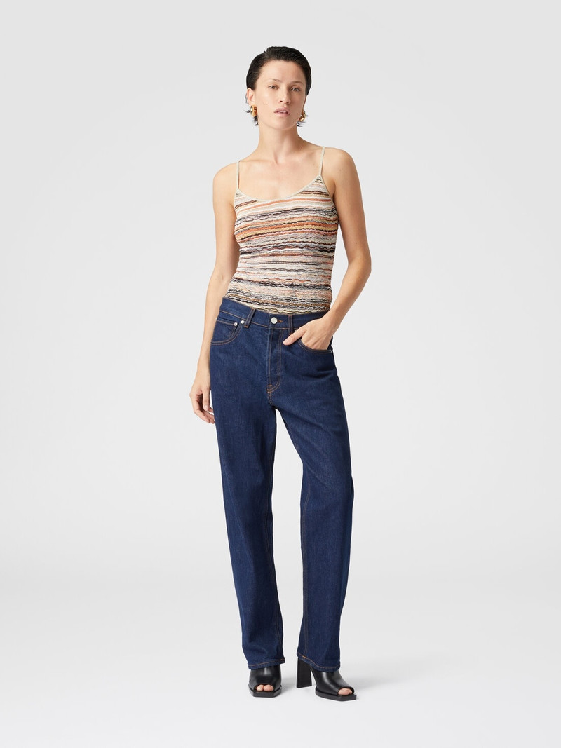 Missoni Tank top in embossed viscose with lamé wave pattern outlook