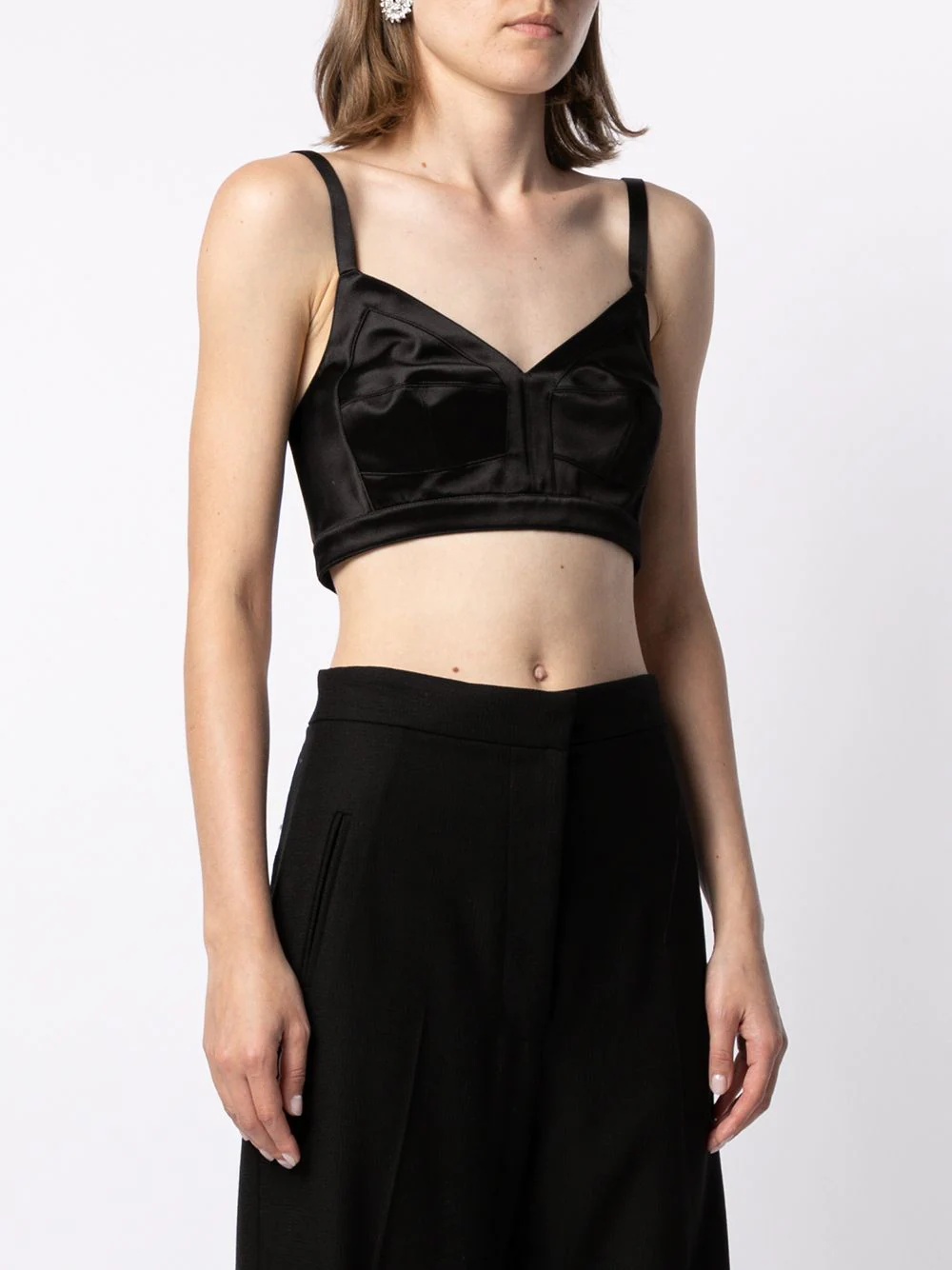 spaghetti-strap crop top - 3