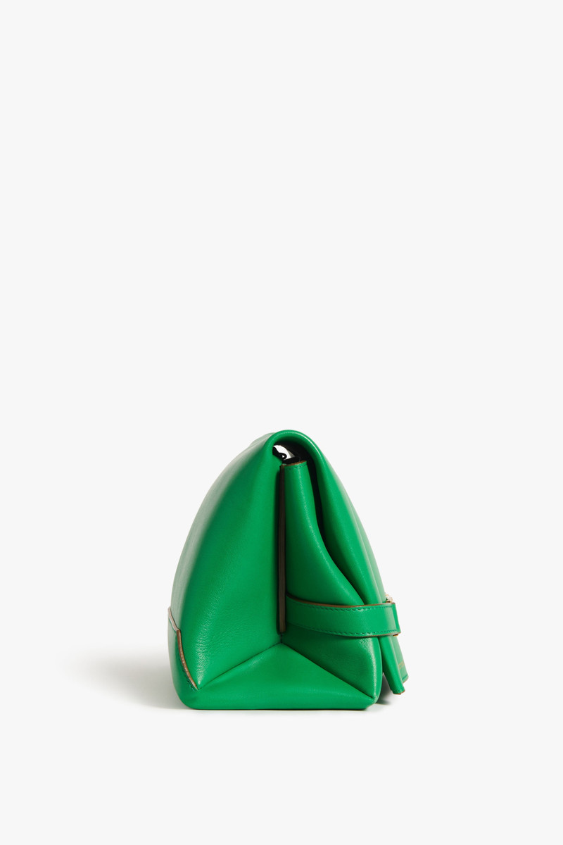 Chain Pouch In Green Leather 3