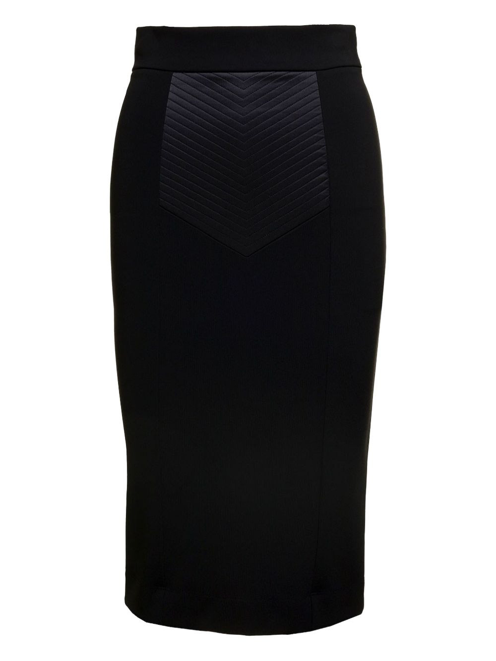 chevron-panel pencil midi skirt - 1