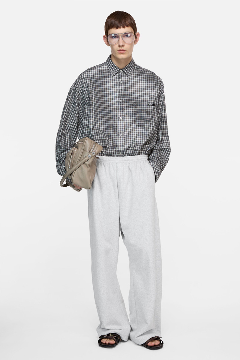 Acne Studios Fleece logo sweatpants - Pale Grey Melange outlook