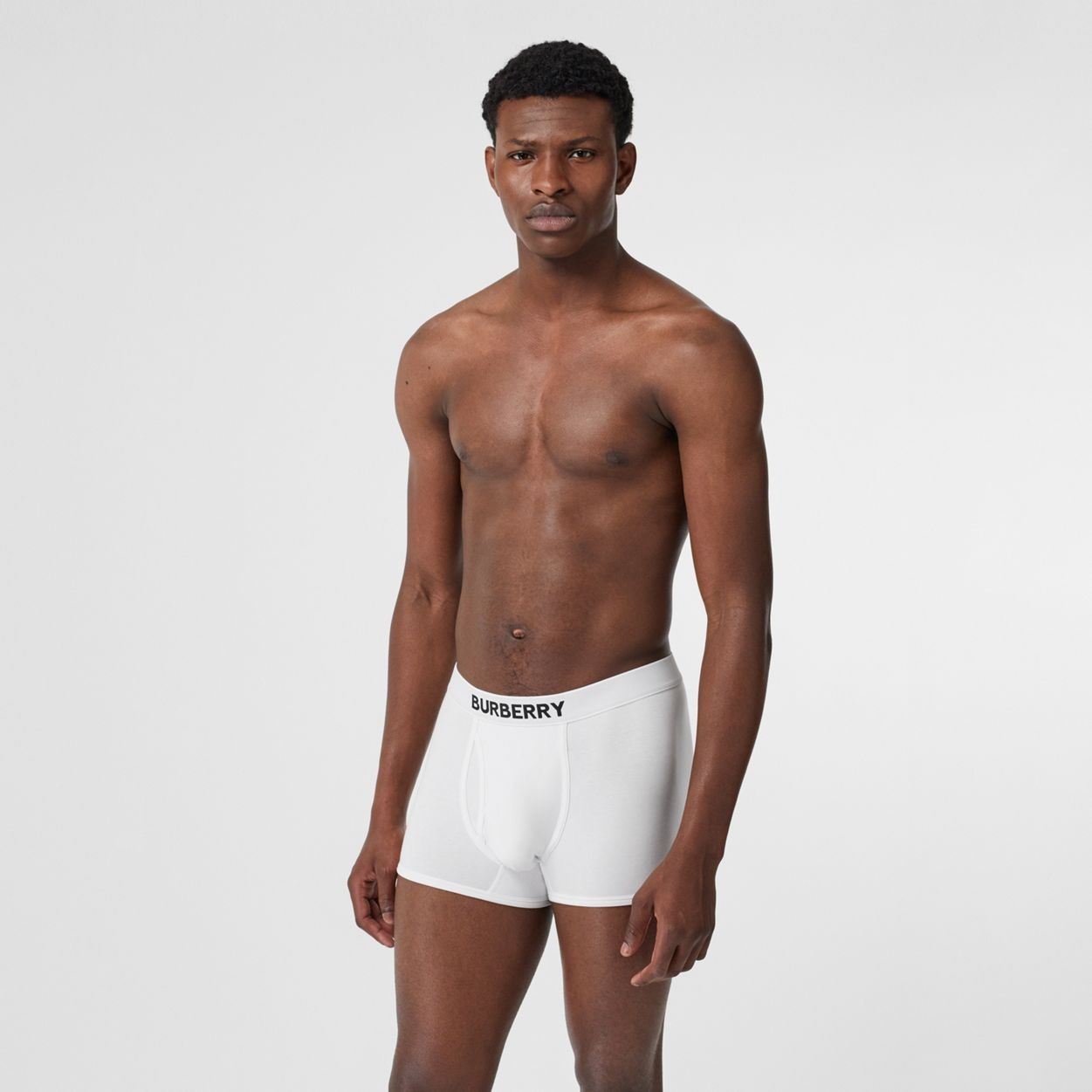 Logo Detail Stretch Cotton Boxer Shorts - 2