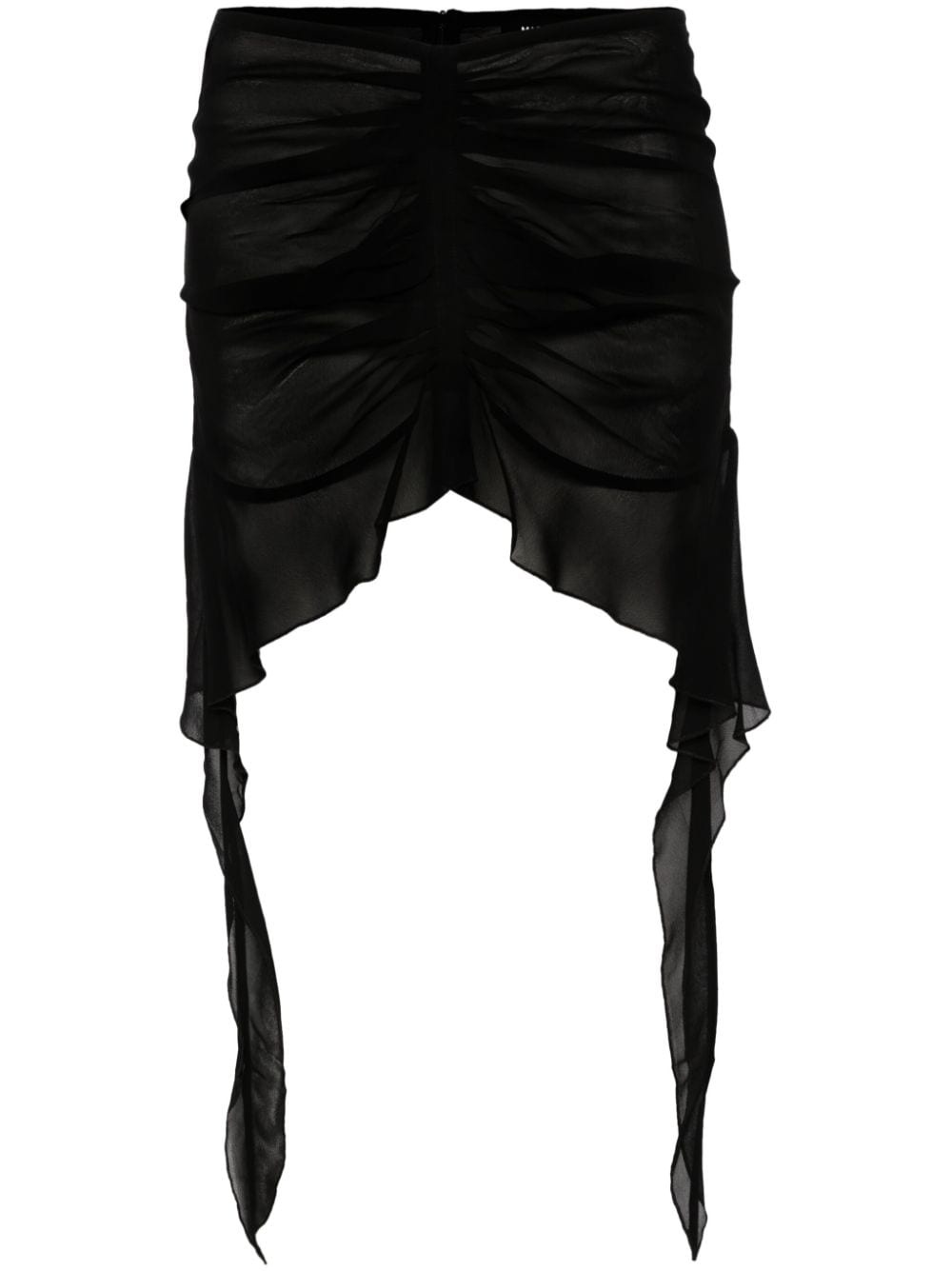 ruffled chiffon mini skirt - 1