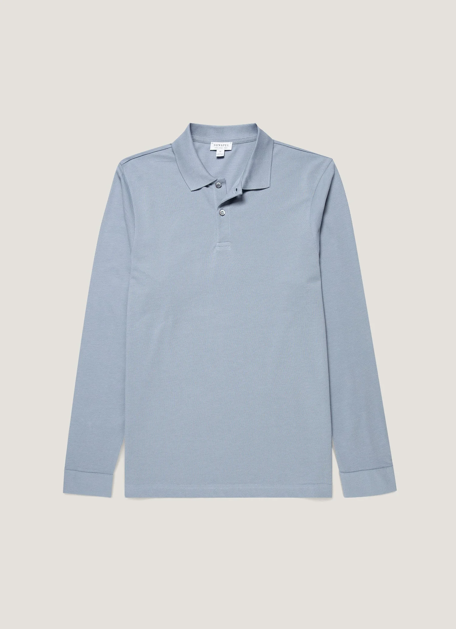 Long Sleeve Piqué Polo Shirt - 1