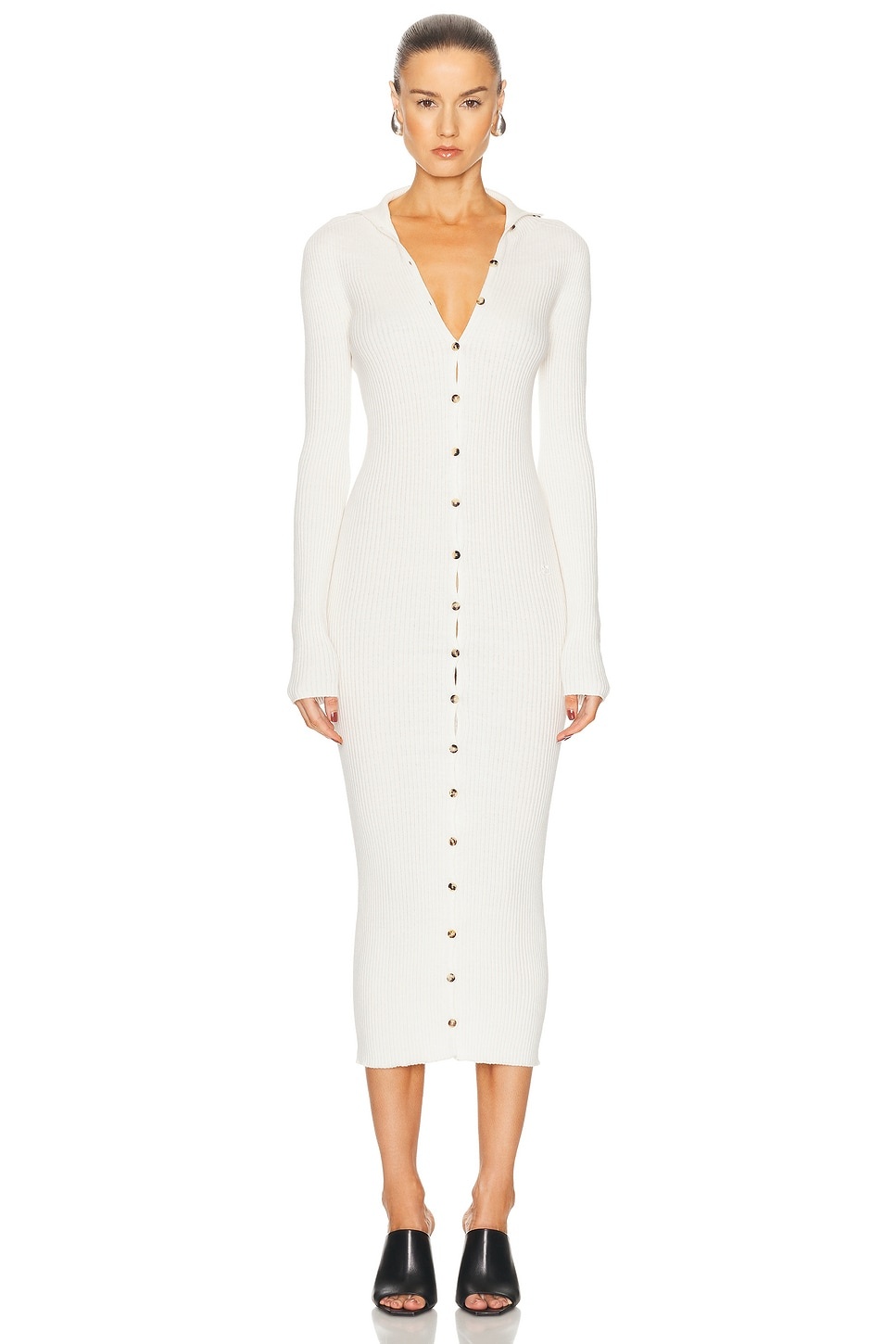Light Rib Cardigan Long Dress - 2