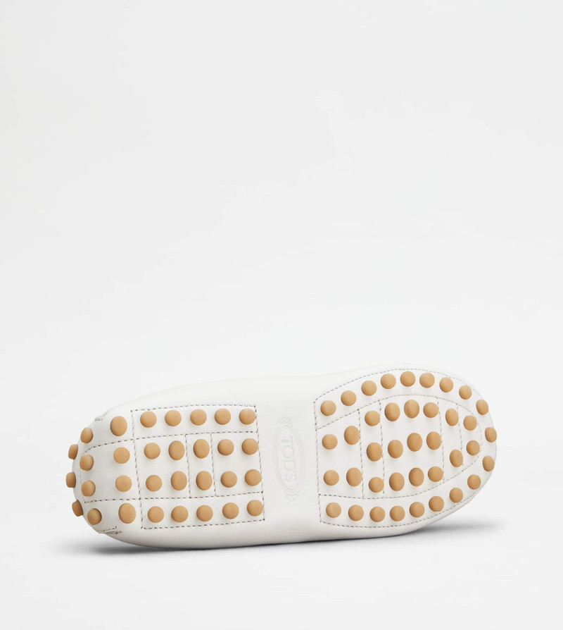 GOMMINO DRIVING SHOES IN LEATHER - WHITE 4