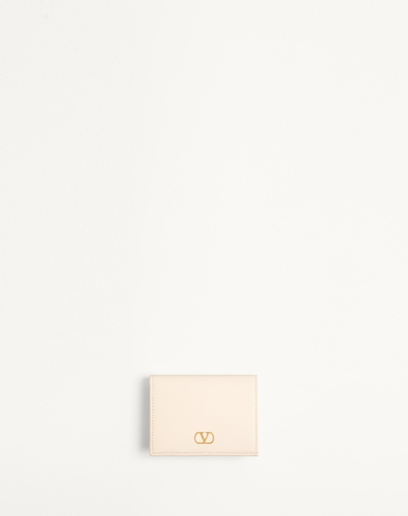 VLOGO SIGNATURE GRAINY CALFSKIN WALLET - 1
