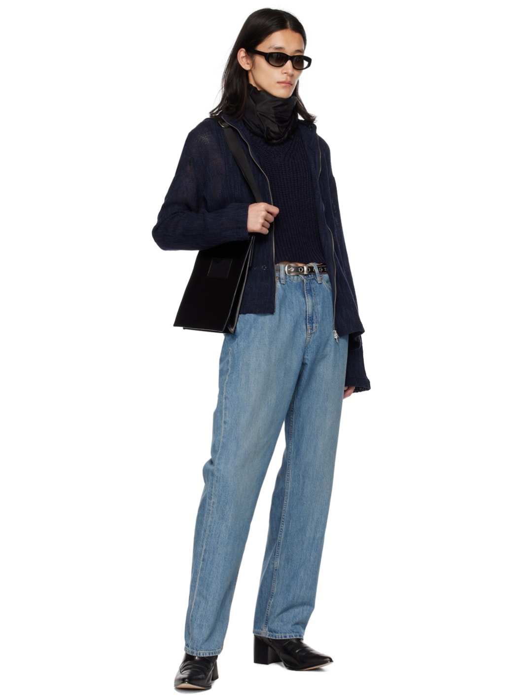 Blue Formal Cut Jeans - 4