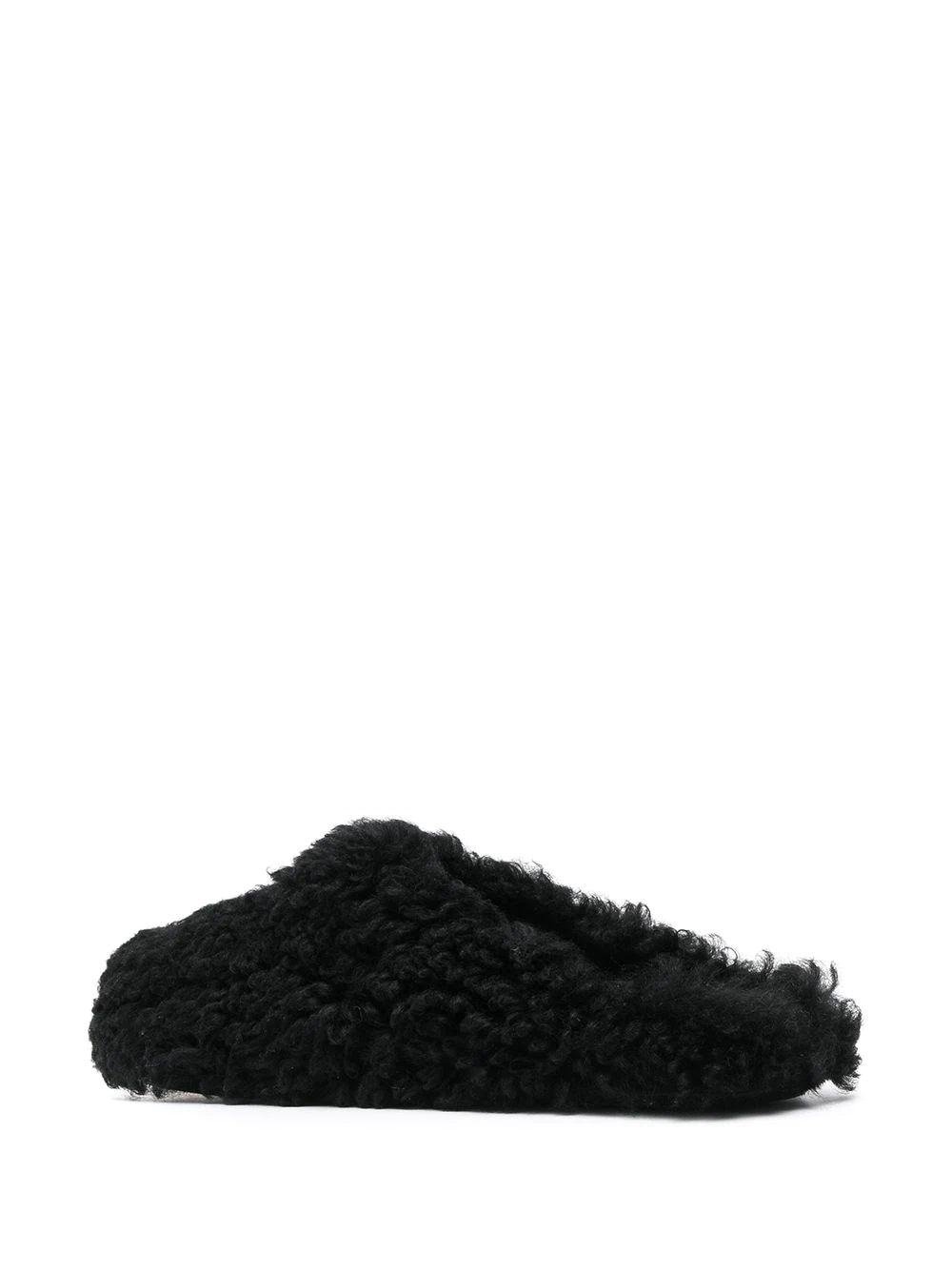 shearling slip-on mules - 3