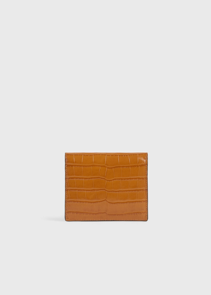 T-lock croco-embossed cardholder tangerine 6