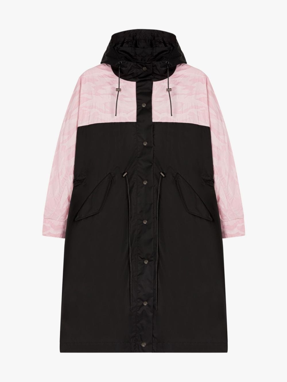 WILLOW BLACK COTTON & NYLON OVERSIZED PARKA - 1
