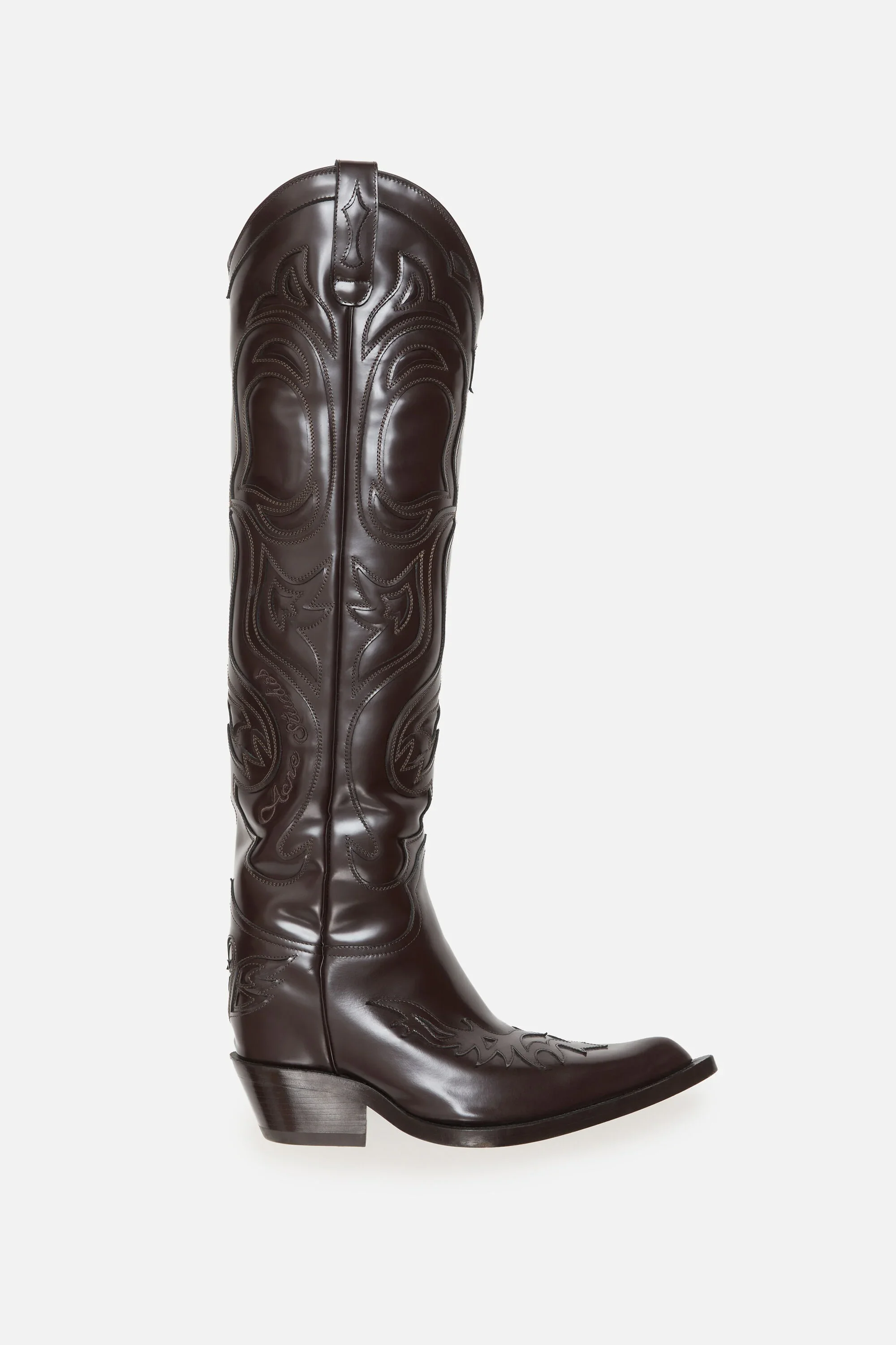 Pointed-Toe Cowboy Boot - Brown - 1