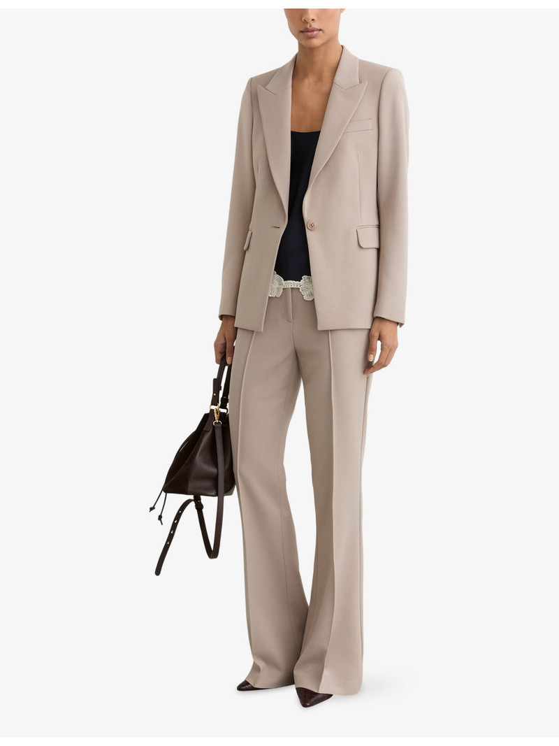 REISS Gabi single-breasted stretch-woven blazer outlook