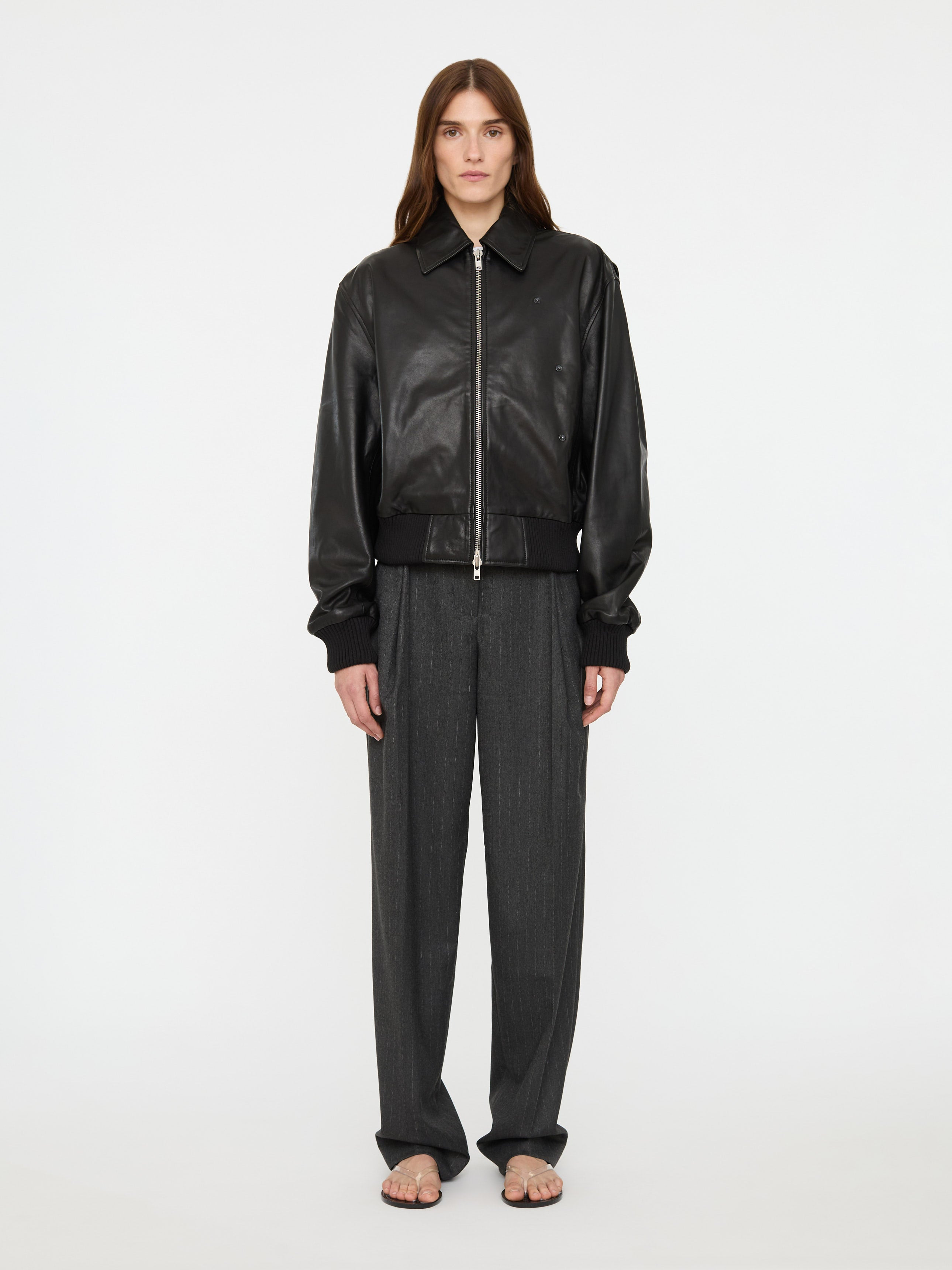 Leather Flight Bomber - 4