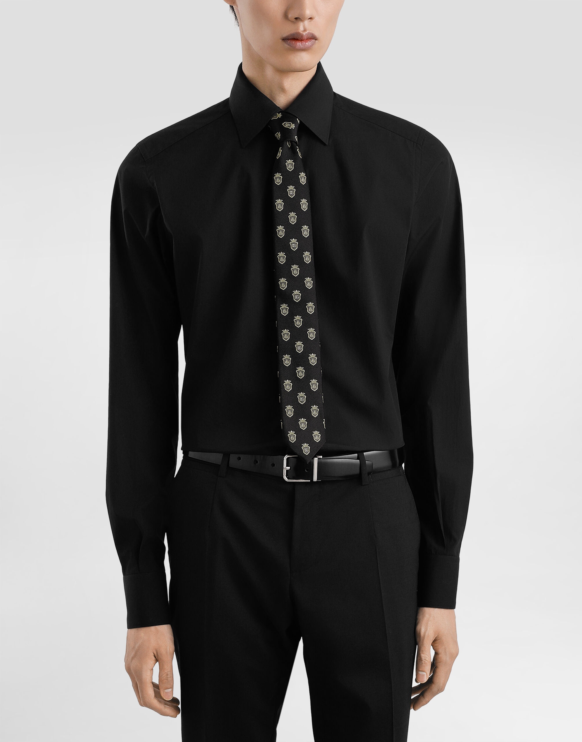 Jacquard tie with heraldic shields - 2